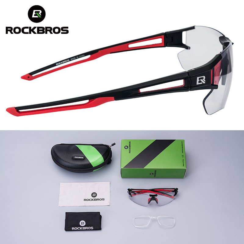 Ochelari Ciclism Lentile Fotocromatice Rama Negru Rosu Rockbros