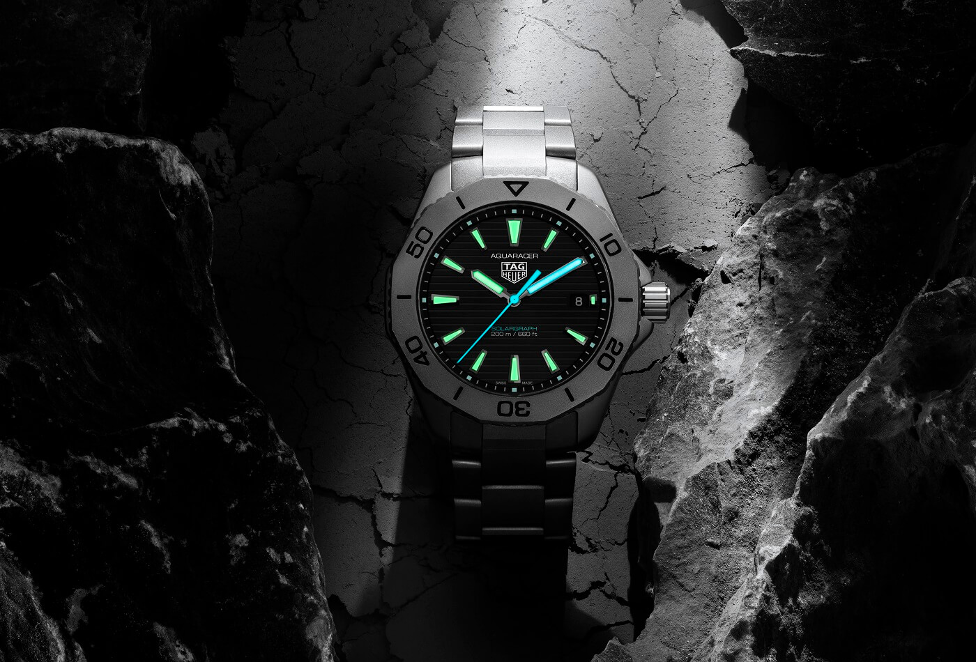 NOU: Tag Heuer Aquaracer Professional 200 Solargraph din TITAN