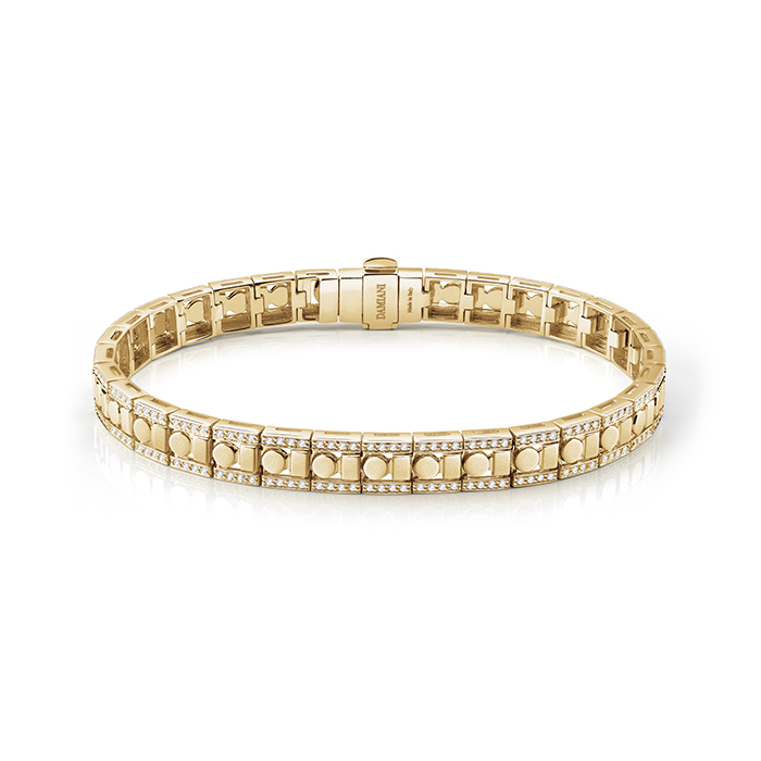 Bratari - Bratara Damiani Belle Epoque Reel cu diamant, din aur galben de 18K, cellini.ro