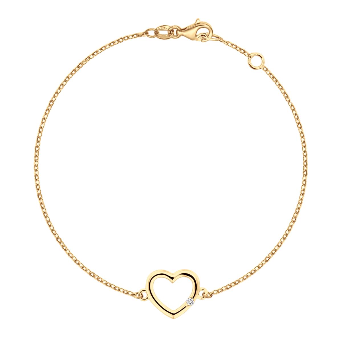 Bratari - Bratara Maria Granacci cu diamant, din aur galben de 18K, cellini.ro