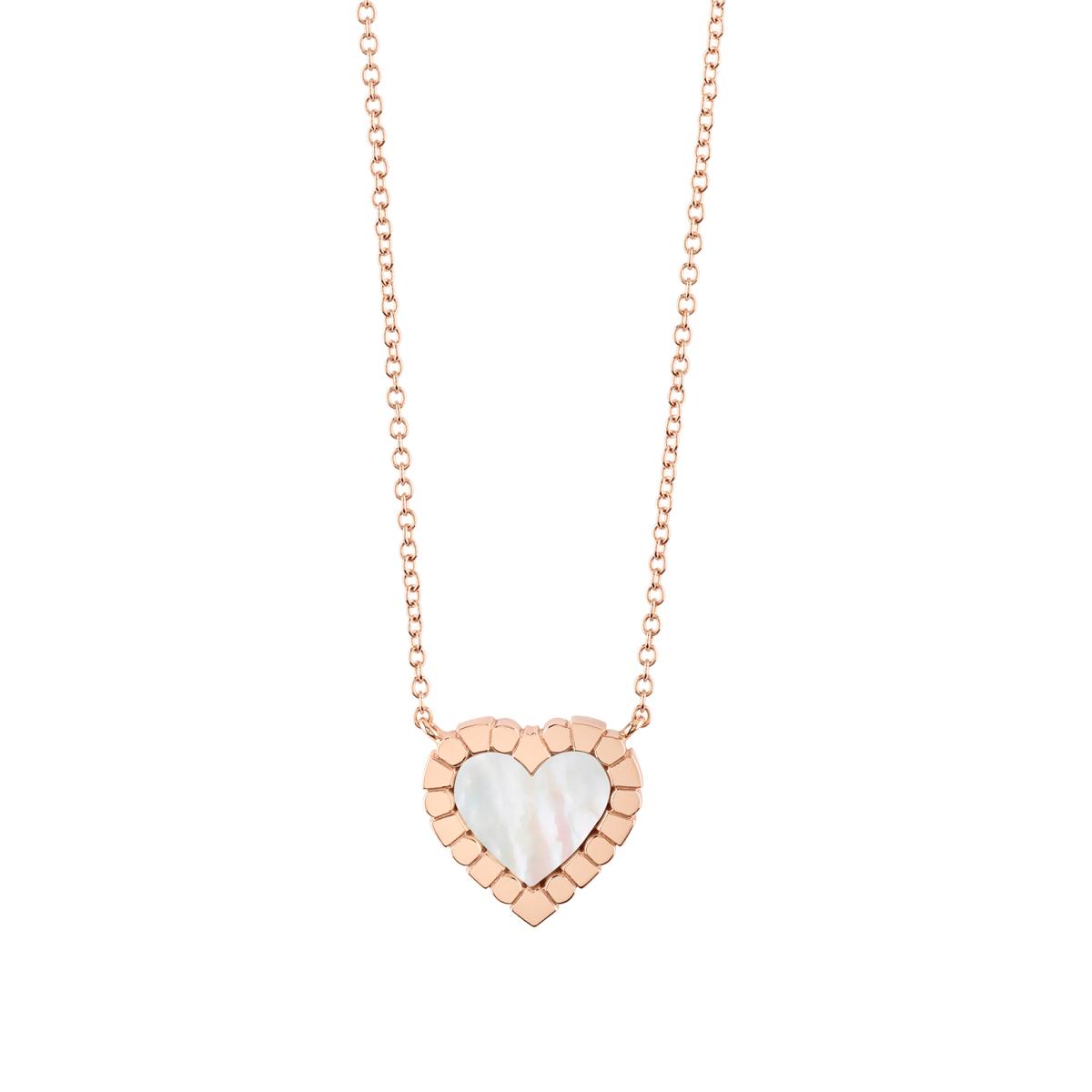 Coliere - Colier Damiani Belle Epoque cu sidef si diamant, din aur roz de 18K, cellini.ro