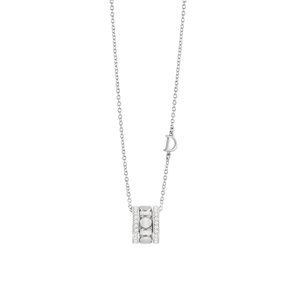 Coliere - Colier Damiani Belle Epoque Reel cu diamant, din aur alb de 18K, cellini.ro