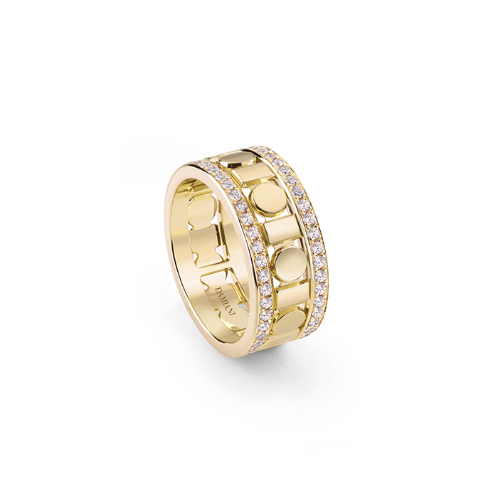 Inele - Inel Damiani Belle Epoque Reel cu diamant, din aur galben de 18K, cellini.ro