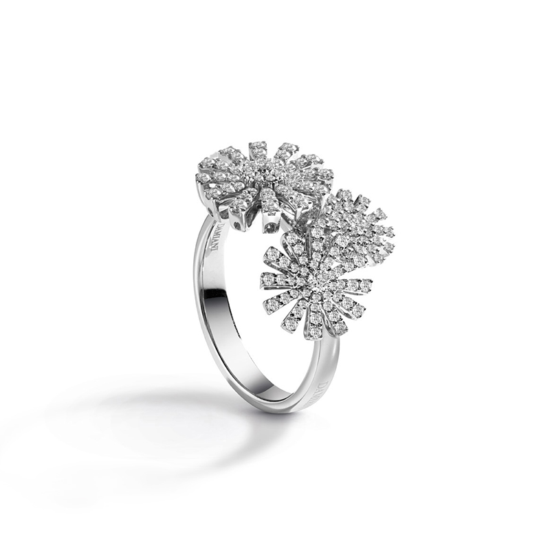 Inele - Inel Damiani Margherita cu diamant, din aur alb de 18K, cellini.ro