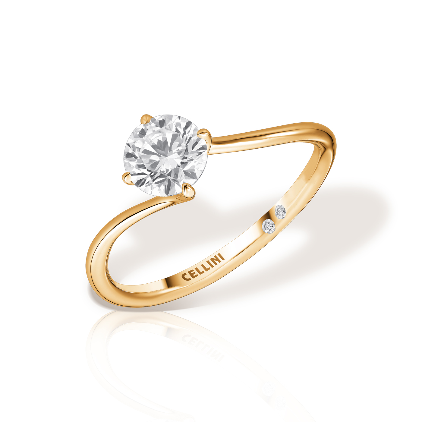 Inele de logodna - Inel de logodna Forever Insieme cu diamante, din aur galben de 18K, cellini.ro