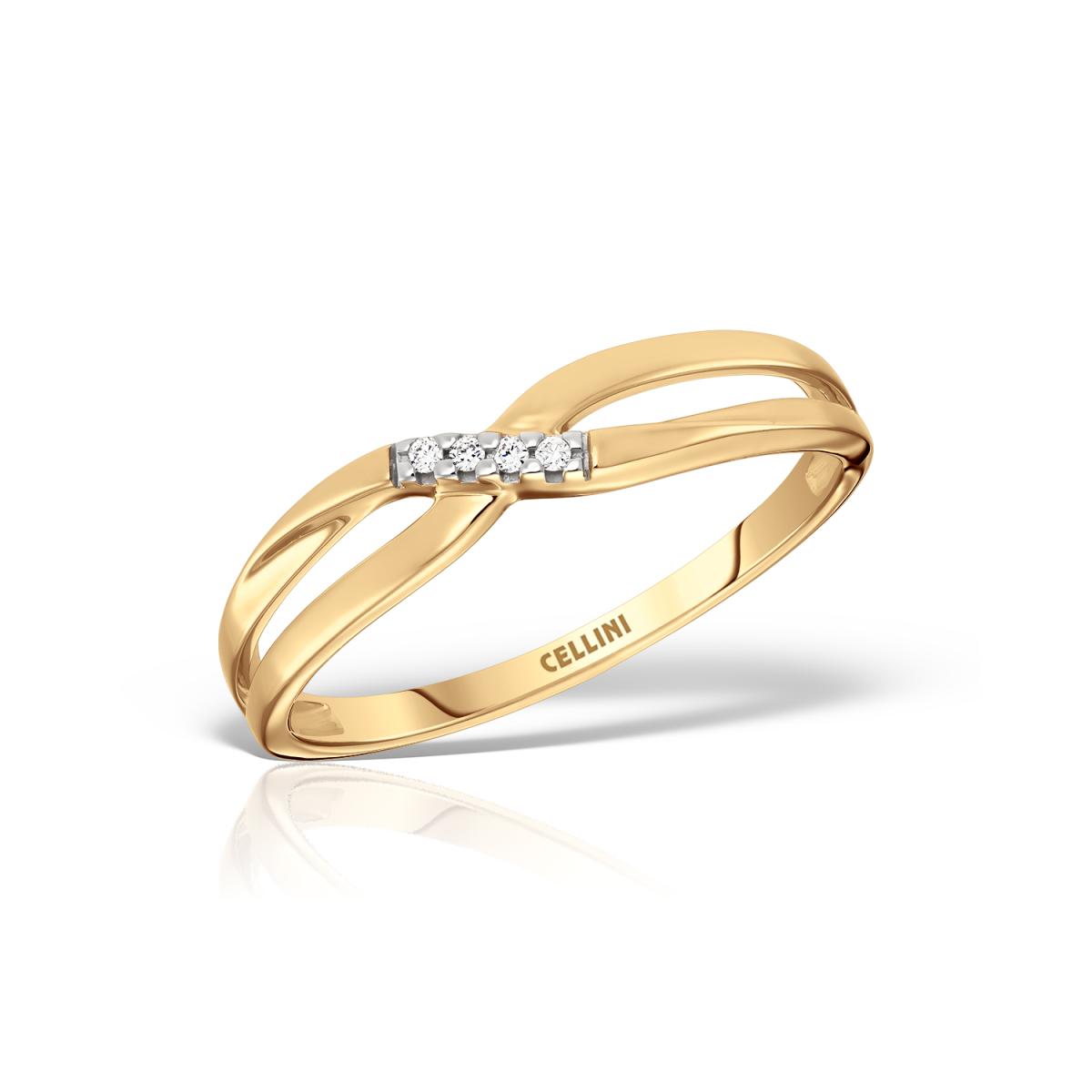 Inele - Inel Maria Granacci cu diamant, din aur galben de 14K, cellini.ro
