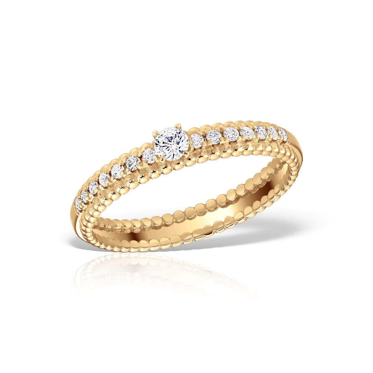 Inele - Inel Maria Granacci cu diamant, din aur galben de 18K, cellini.ro