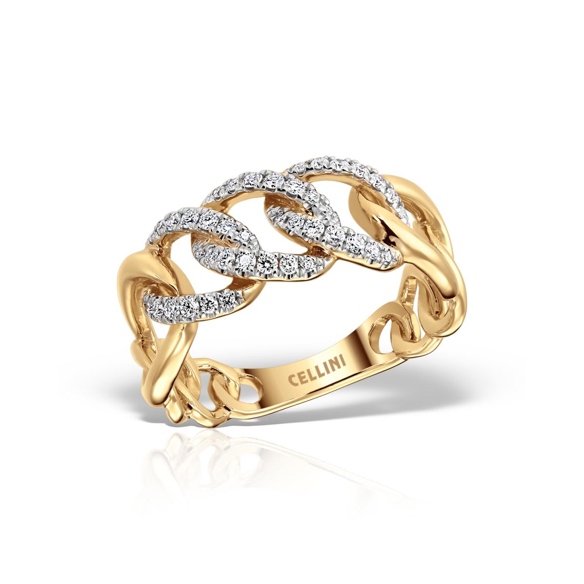 Inele - Inel Maria Granacci cu diamante, din aur galben de 18K, cellini.ro
