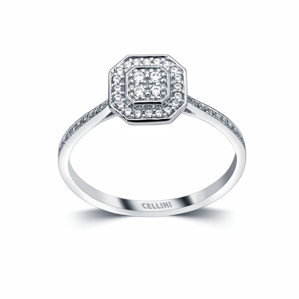 Inele - Inel  Maria Granacci cu diamante, din aur alb  de 18K, cellini.ro