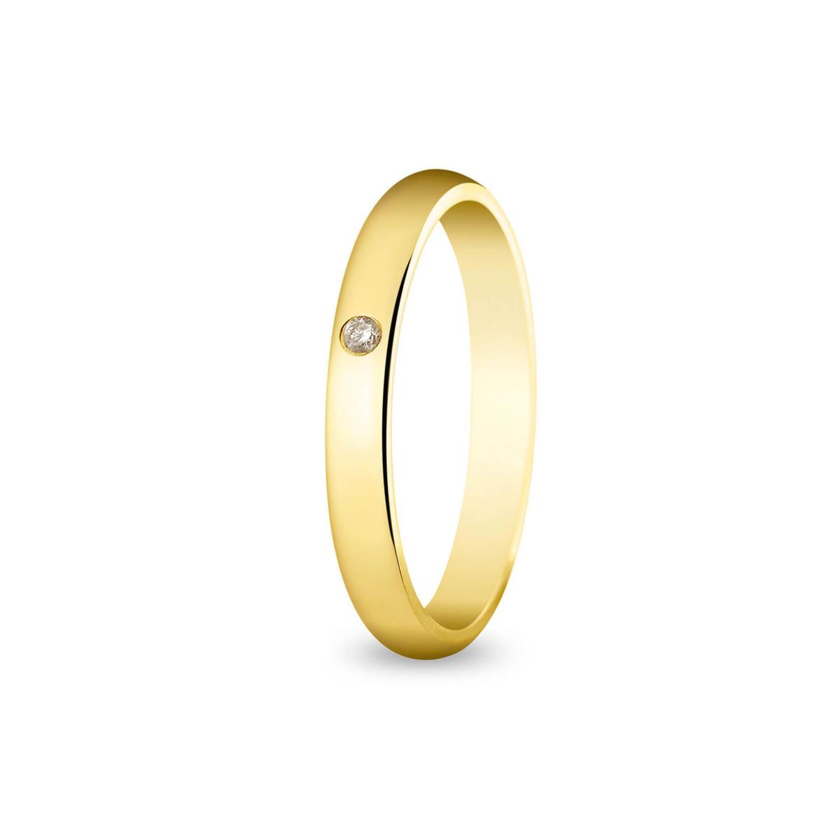 Verighete - Verighete Insieme cu diamant, din aur galben de 18K, cellini.ro