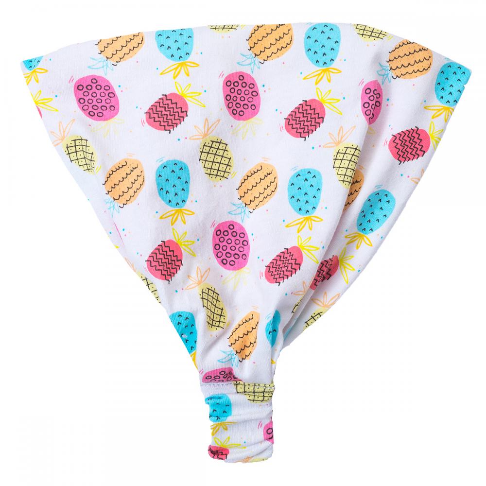 Bandana copii Chicco, alb cu model colorat, 04182