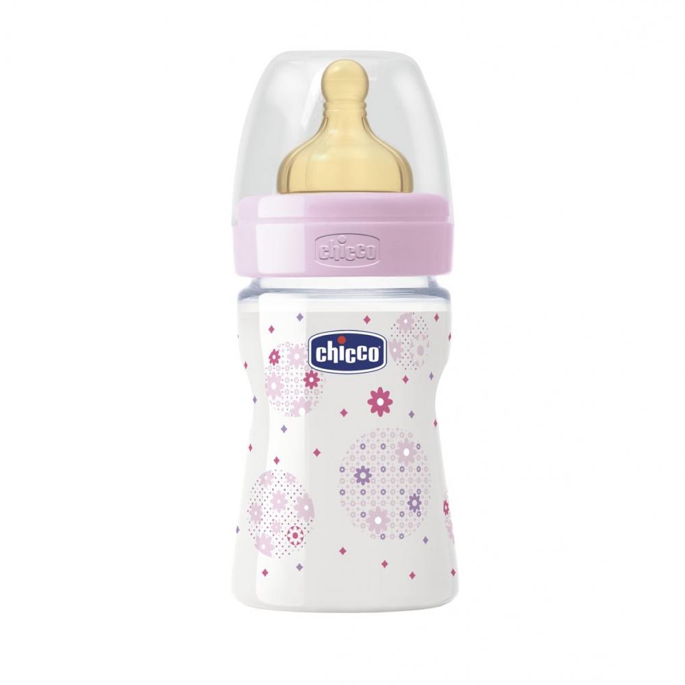 Biberon Chicco WellBeing PP, girl, 150ml, t.c., flux normal, 0+luni, 0%BPA CHICCO