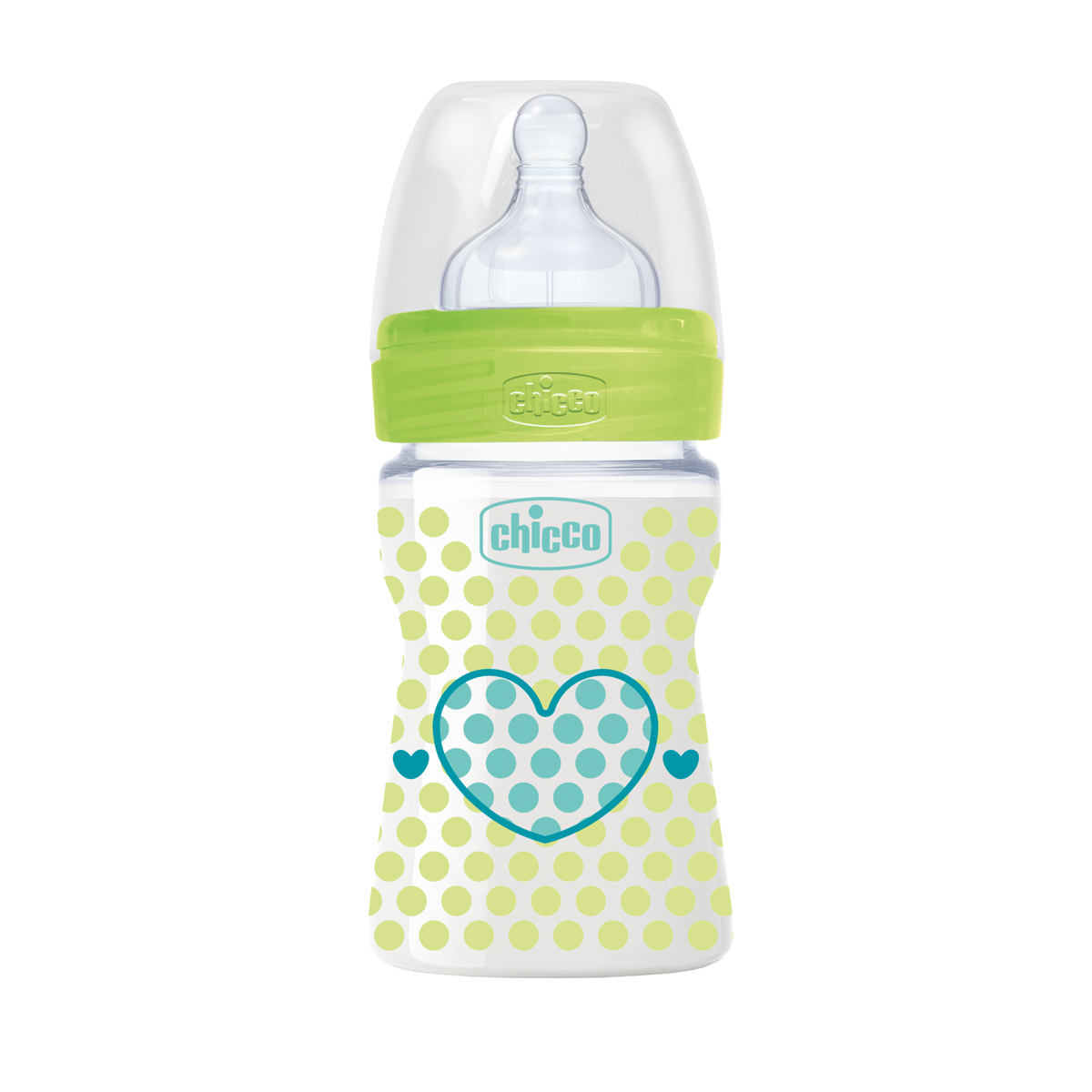 Biberon Chicco WellBeing PP, unisex, 150ml, t.s., flux normal, 0+luni, 0%BPA CHICCO