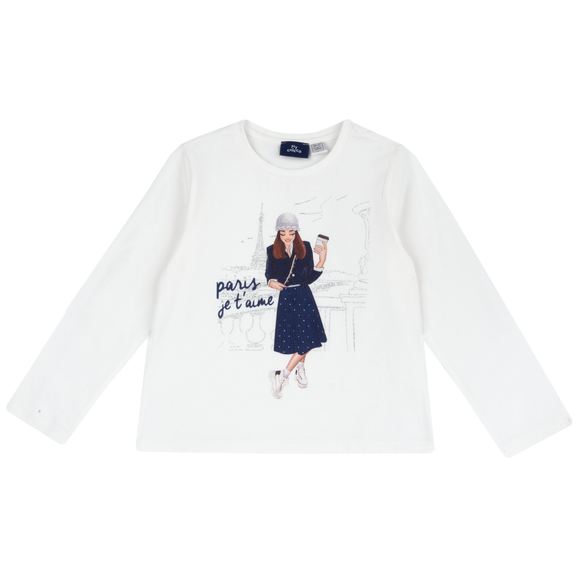 Bluza copii Chicco, alb, 00585-69MC