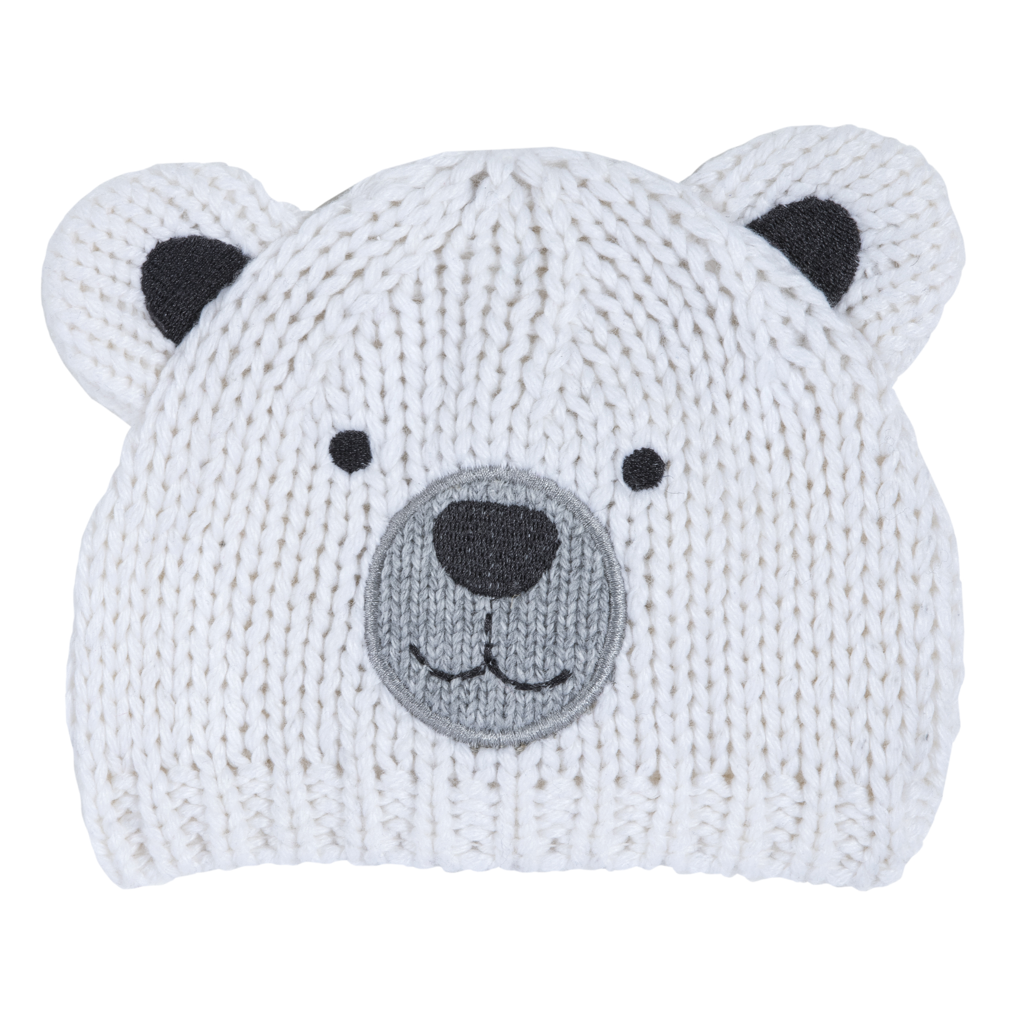 Caciula copii Chicco, tricotata, alb, forma ursulet, 04545