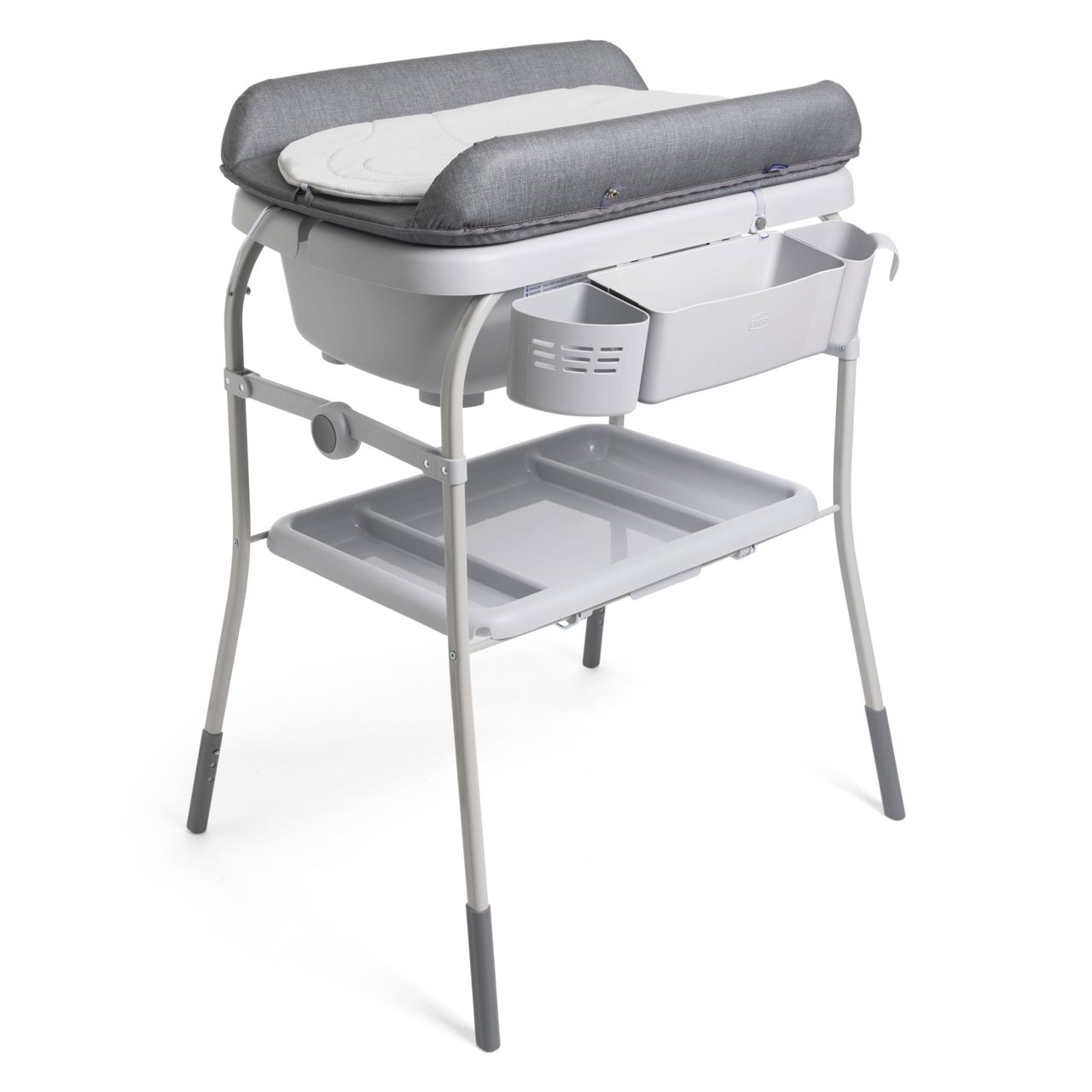Cadita cu masa de infasat Chicco, Graphite Melange, 0luni+