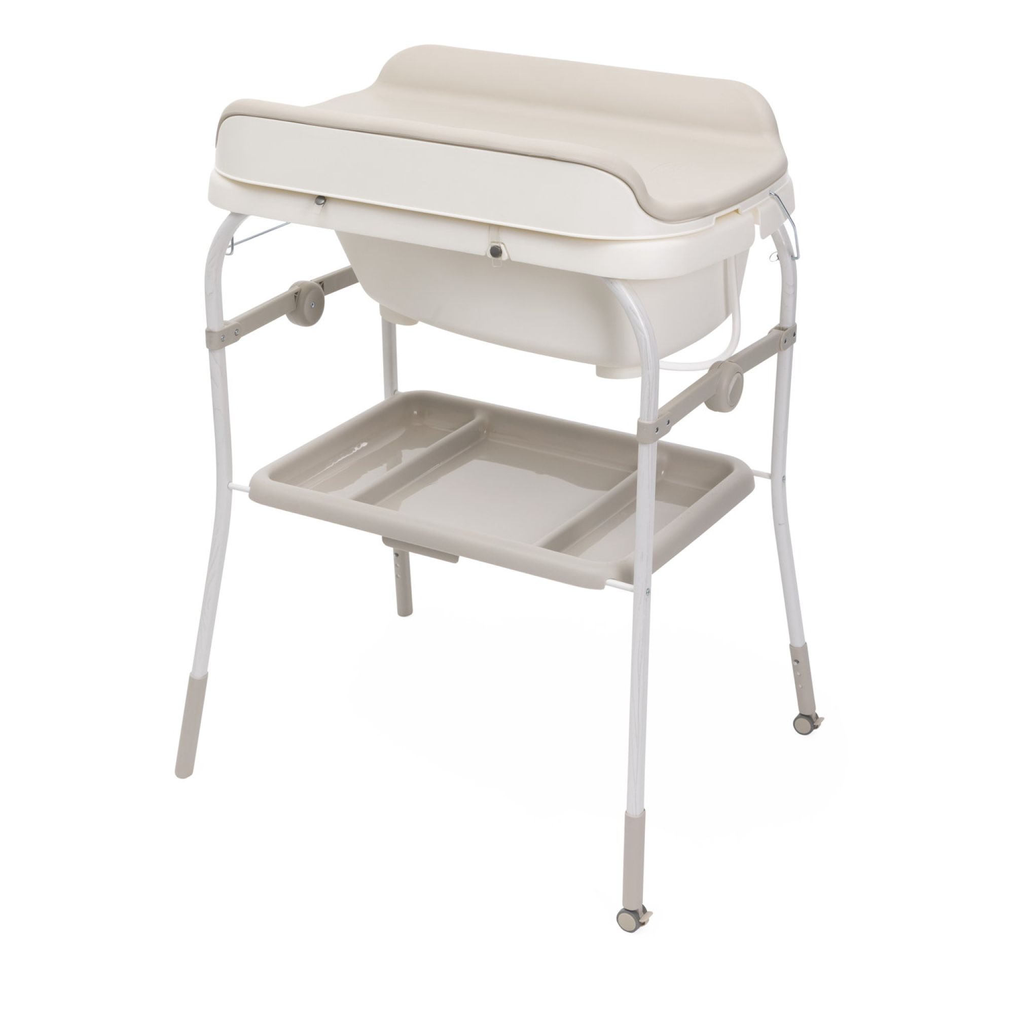 Cadita cu masa de infasat Chicco SoftBuble, MotherPearl (Bej), 0luni+