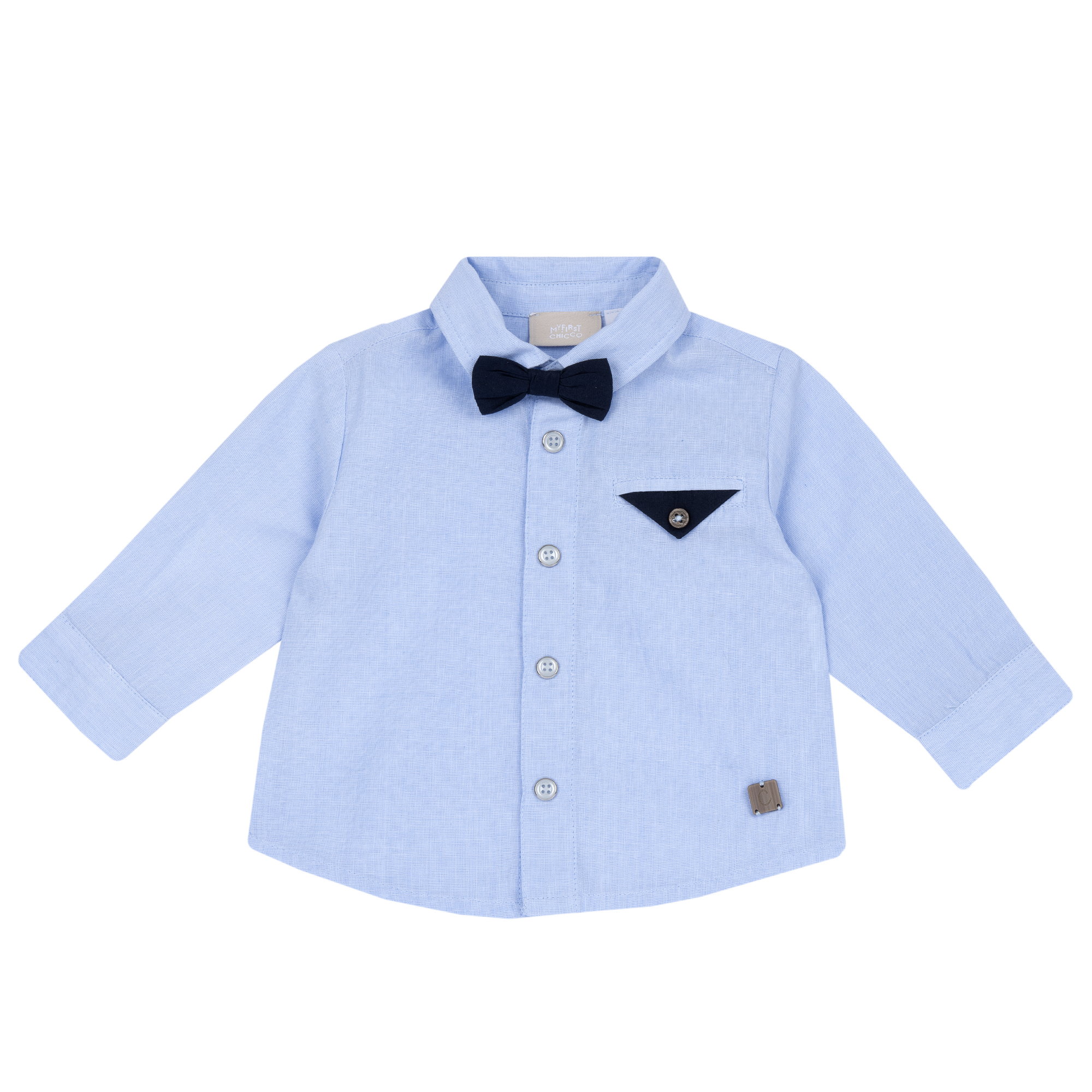 Camasa bebelusi Chicco cu papion, Bleu, 00488-69MFCO