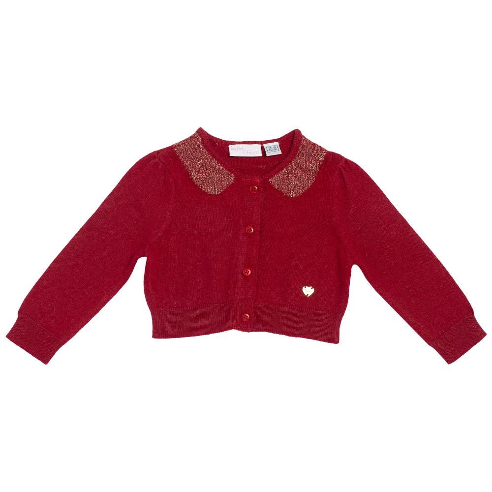 Cardigan Chicco, rosu cu decoratiuni, 96247 96247 imagine noua responsabilitatesociala.ro
