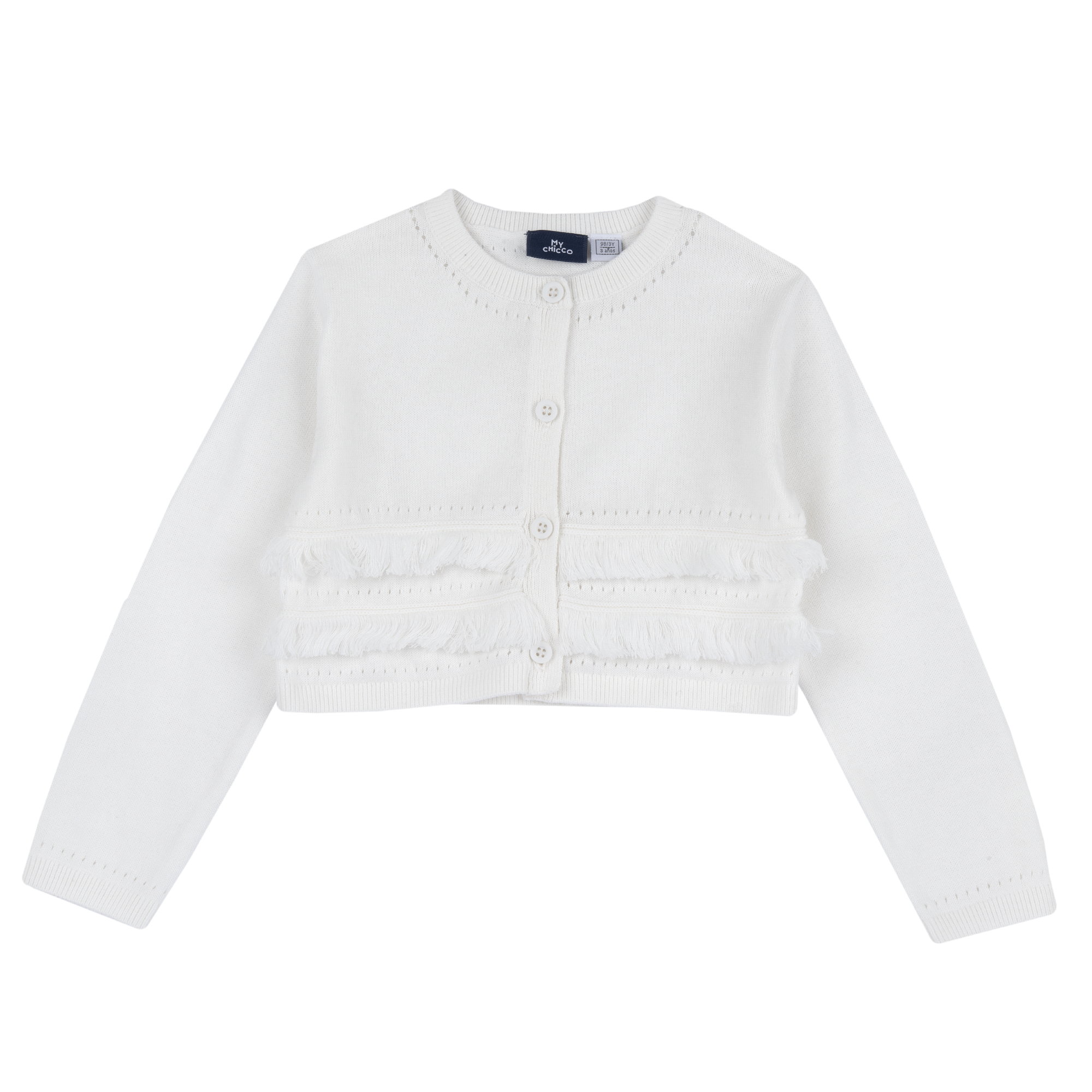 Cardigan copii Chicco, alb, 11815-68MC