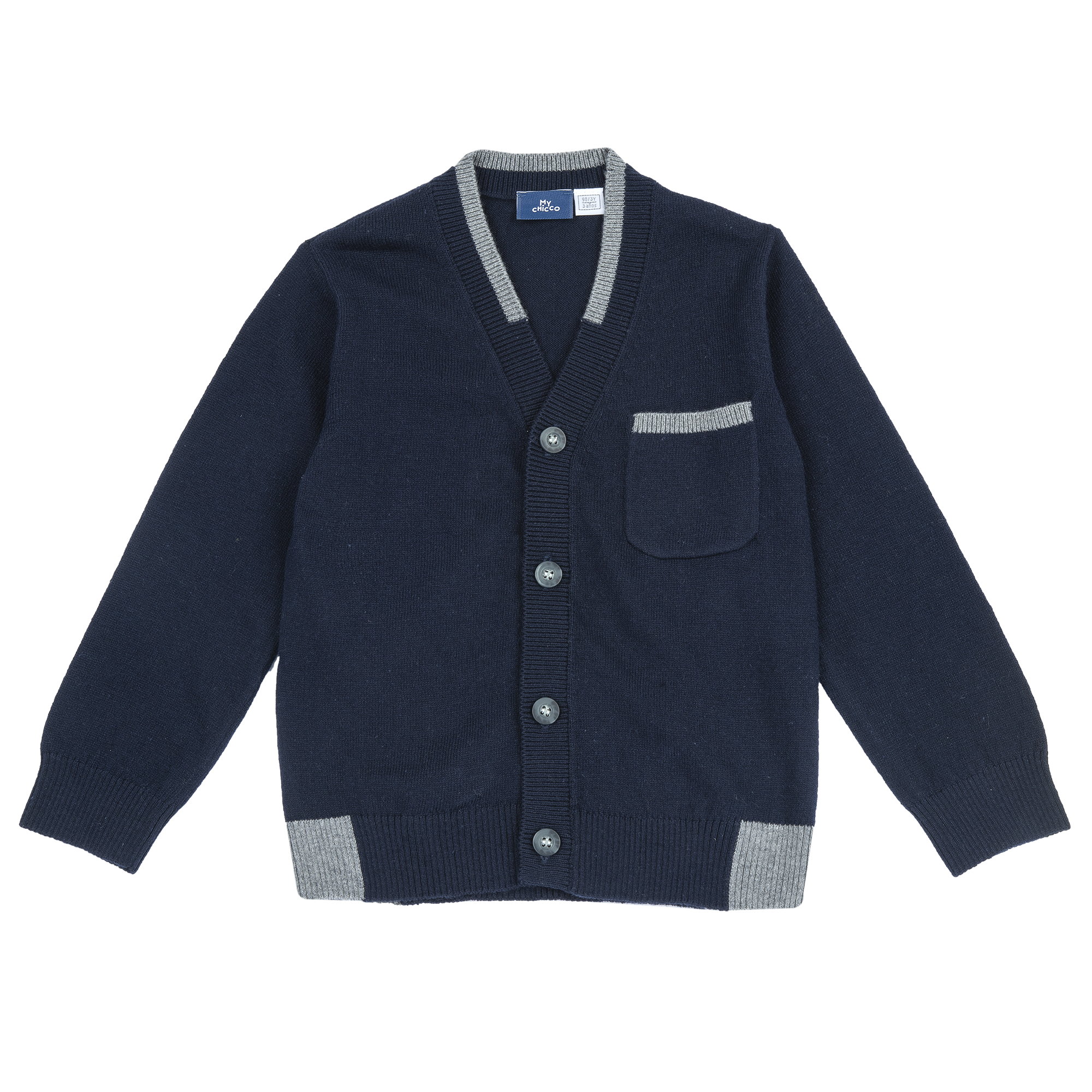 Cardigan copii Chicco tricotat, albastru inchis, 00023-69MC