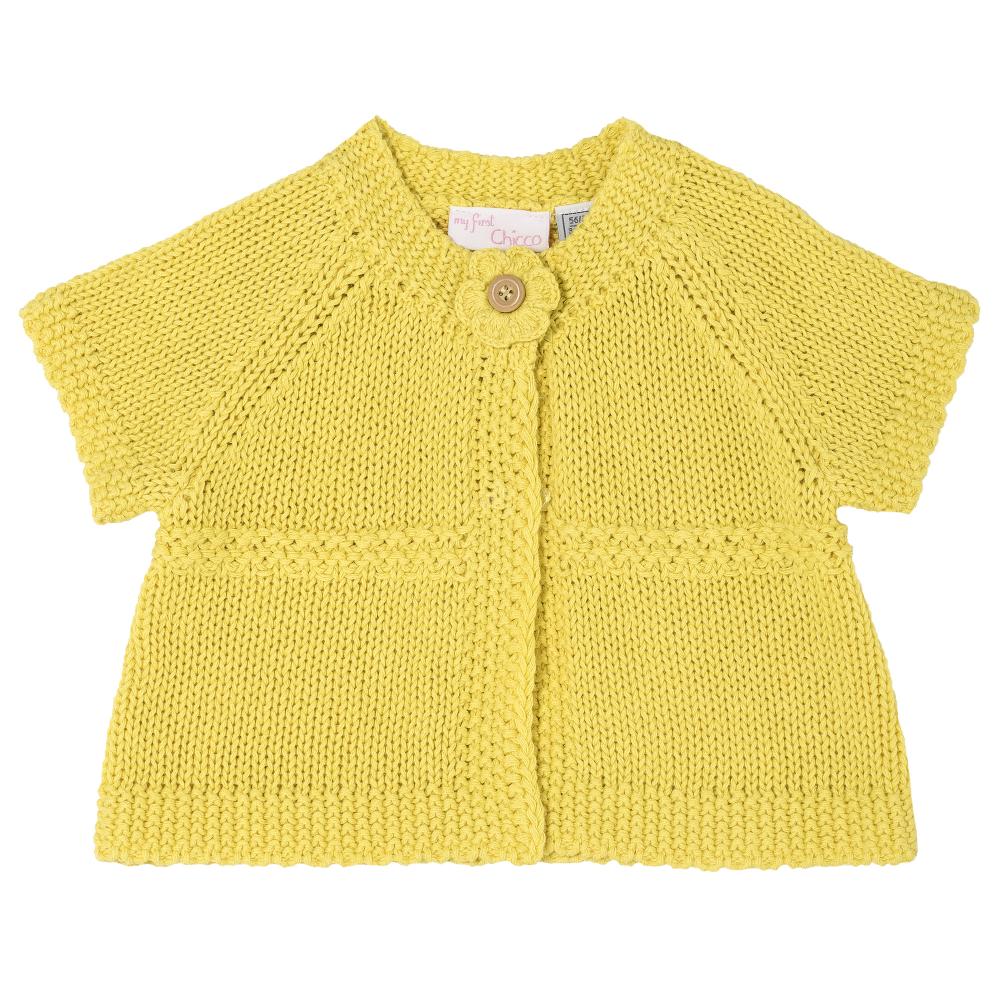 Cardigan copii Chicco tricotat fetite galben 96313