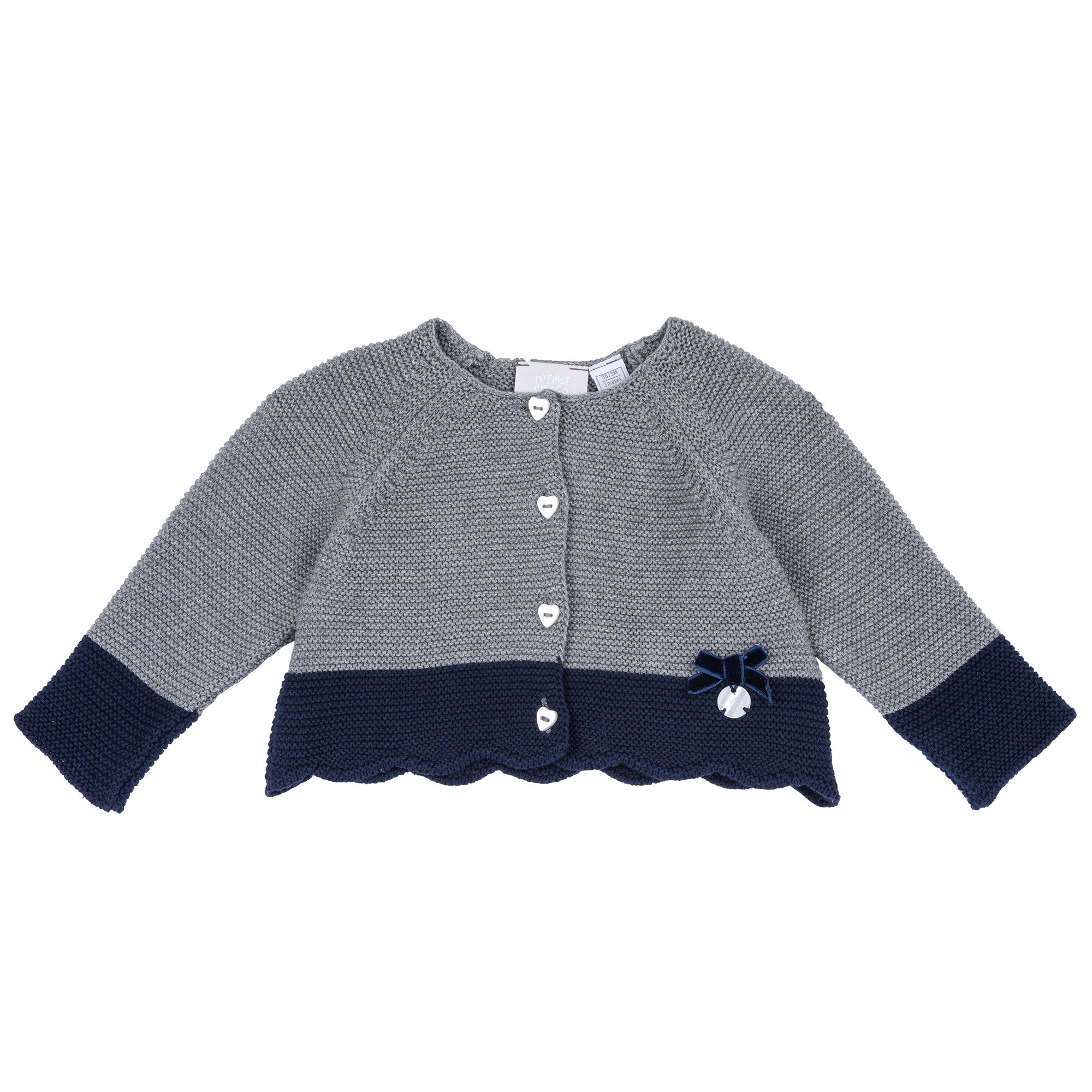 Cardigan copii Chicco tricotat, gri, 07377-67MFCO