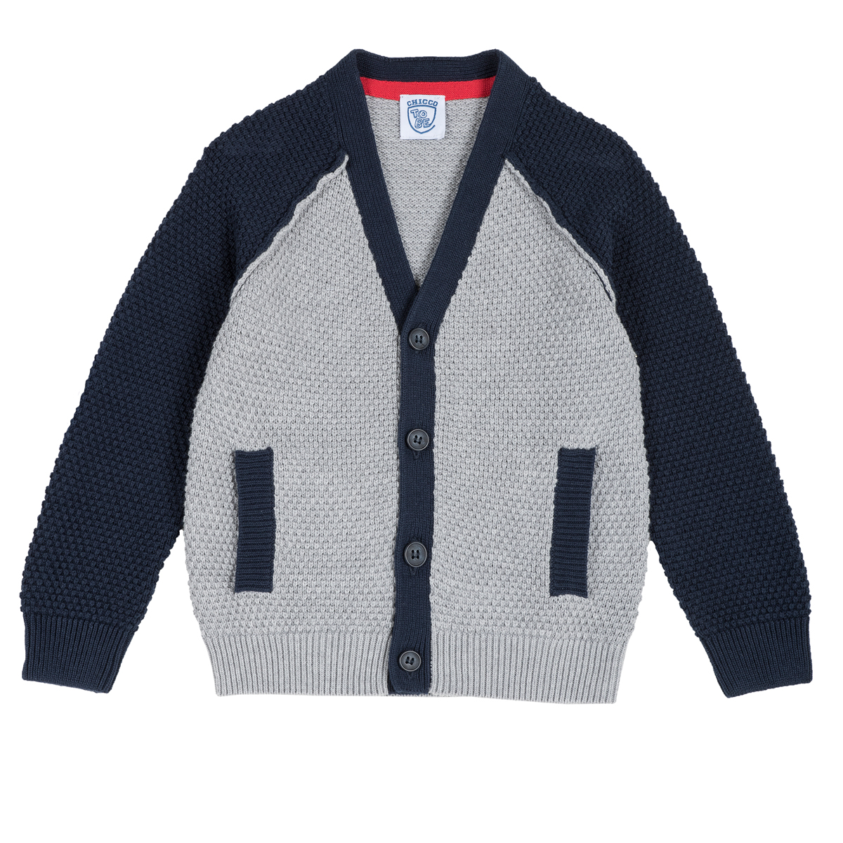 Cardigan copii Chicco, tricotat, gri inchis, 96879