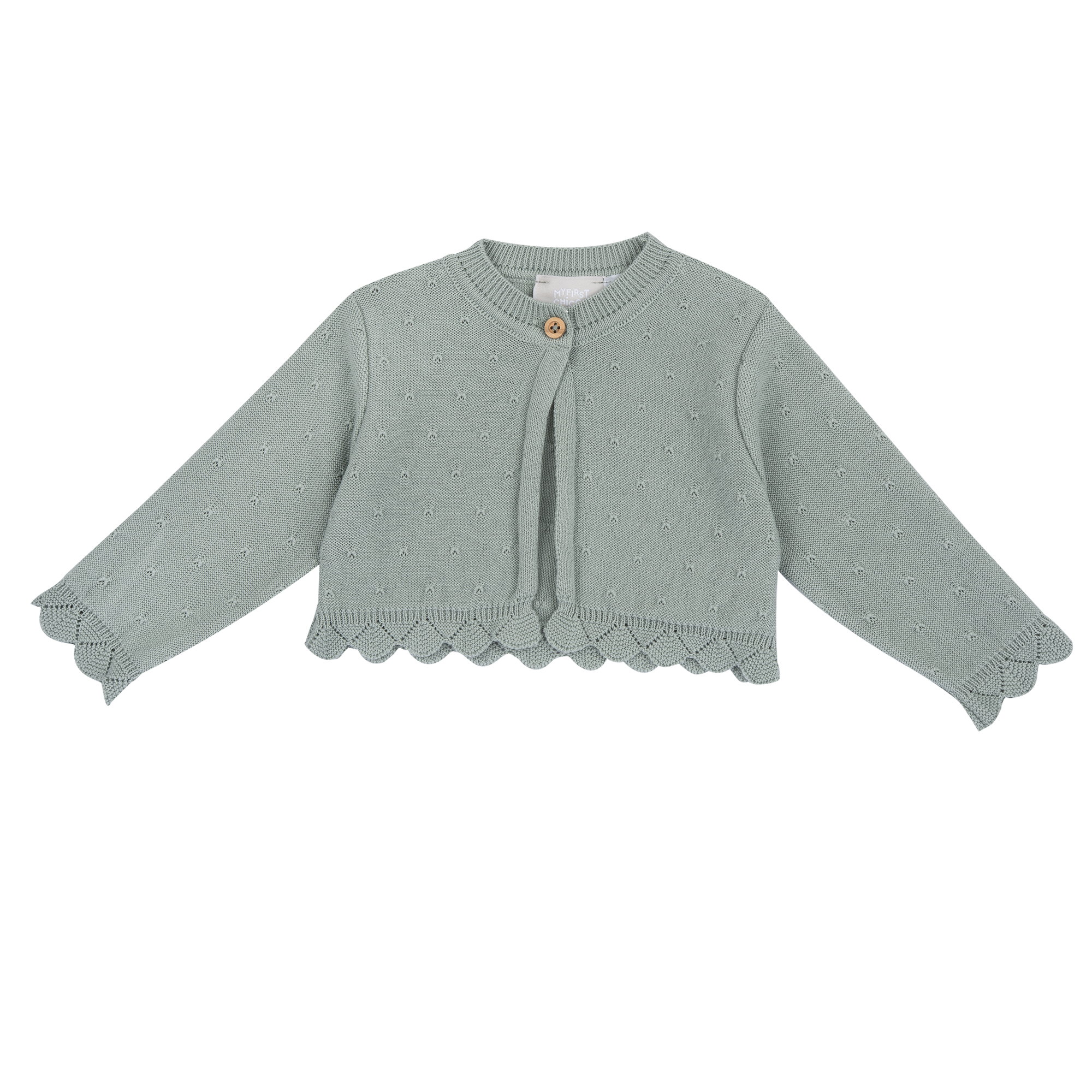 Cardigan copii Chicco tricotat, verde deschis, 02066-70MFCO
