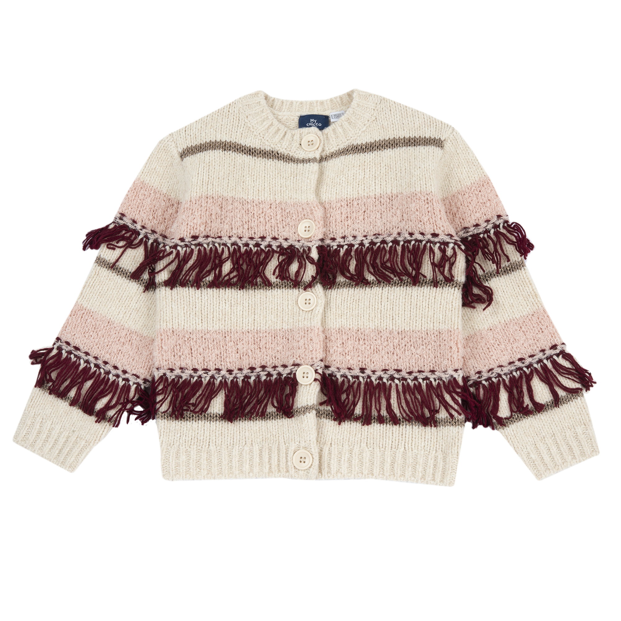 Cardigan copii Chicco tricotat, Visiniu, 03147-71MC