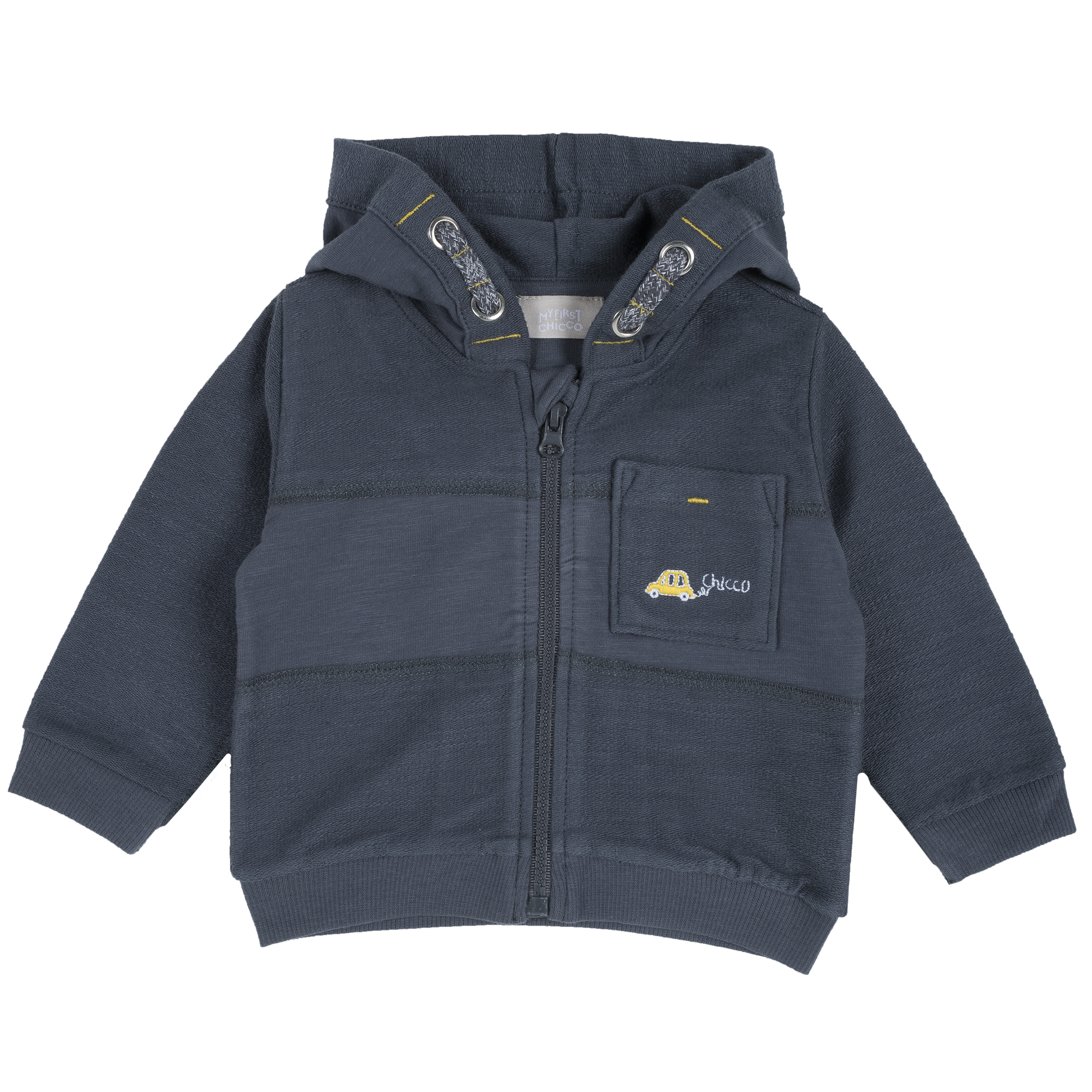 Cardigan copii Chicco, negru cu albastru