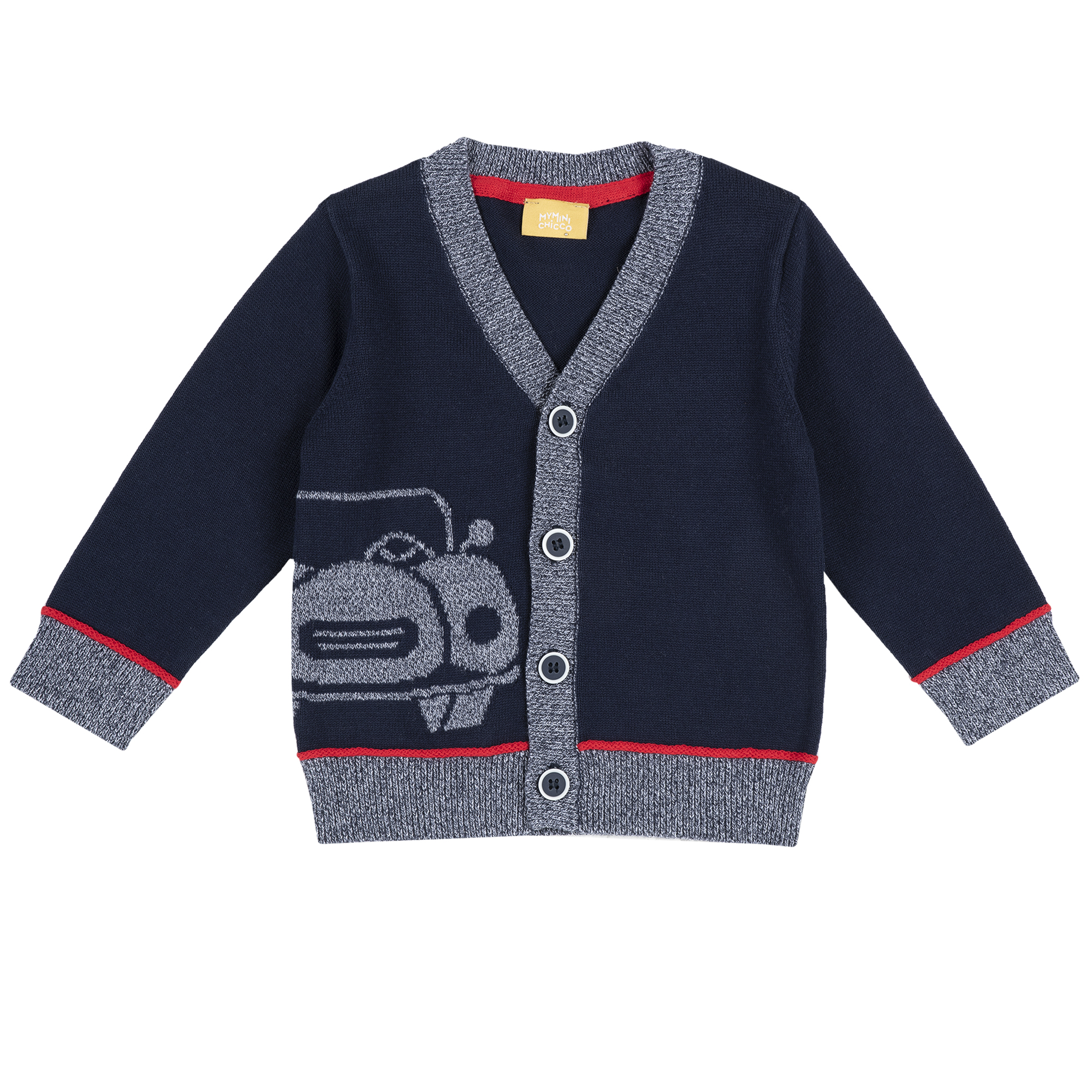 Cardigan copii Chicco, tricotat, albastru, 09411