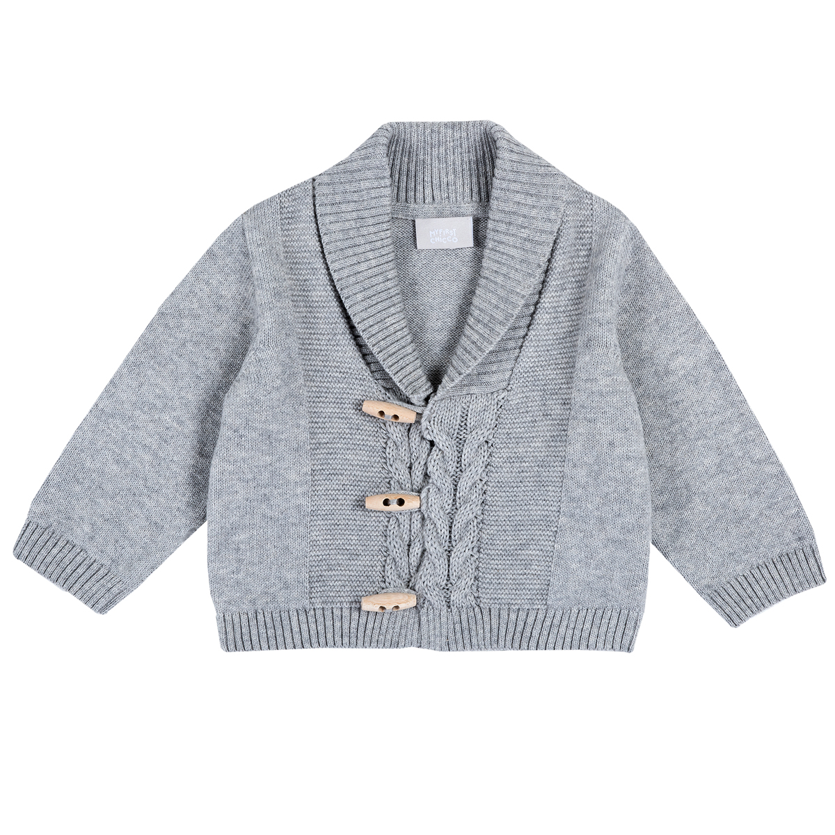 Cardigan copii Chicco, tricotat, gri, 96927