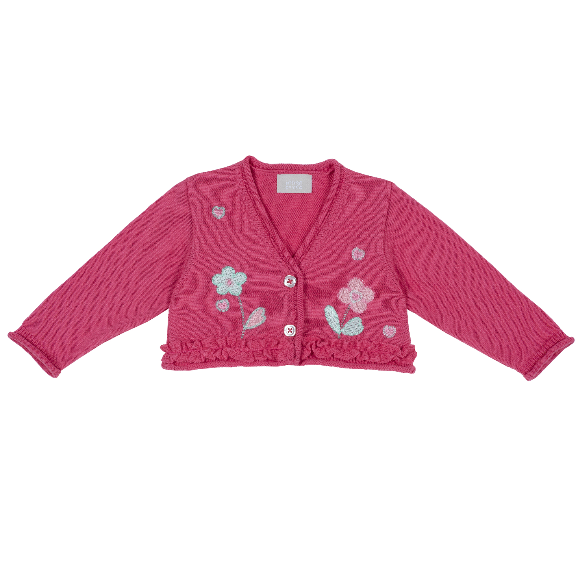 Cardigan copii Chicco, tricotat, corai, 09415