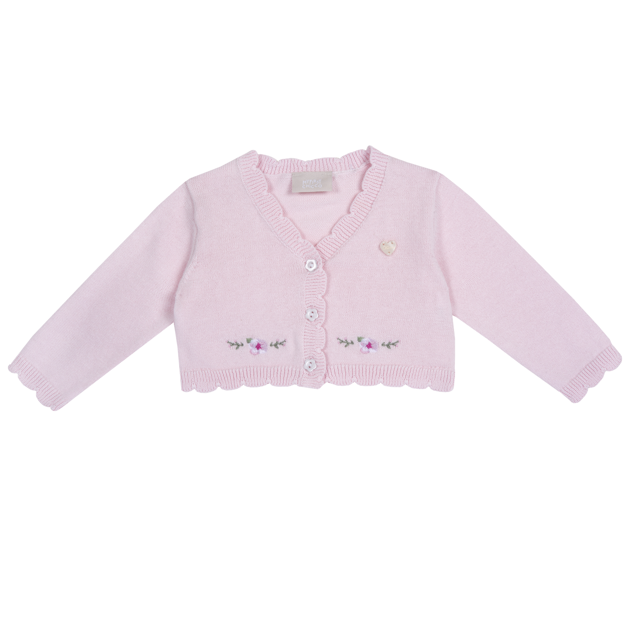 Cardigan copii Chicco, tricotat, roz, 09370 CHICCO imagine noua