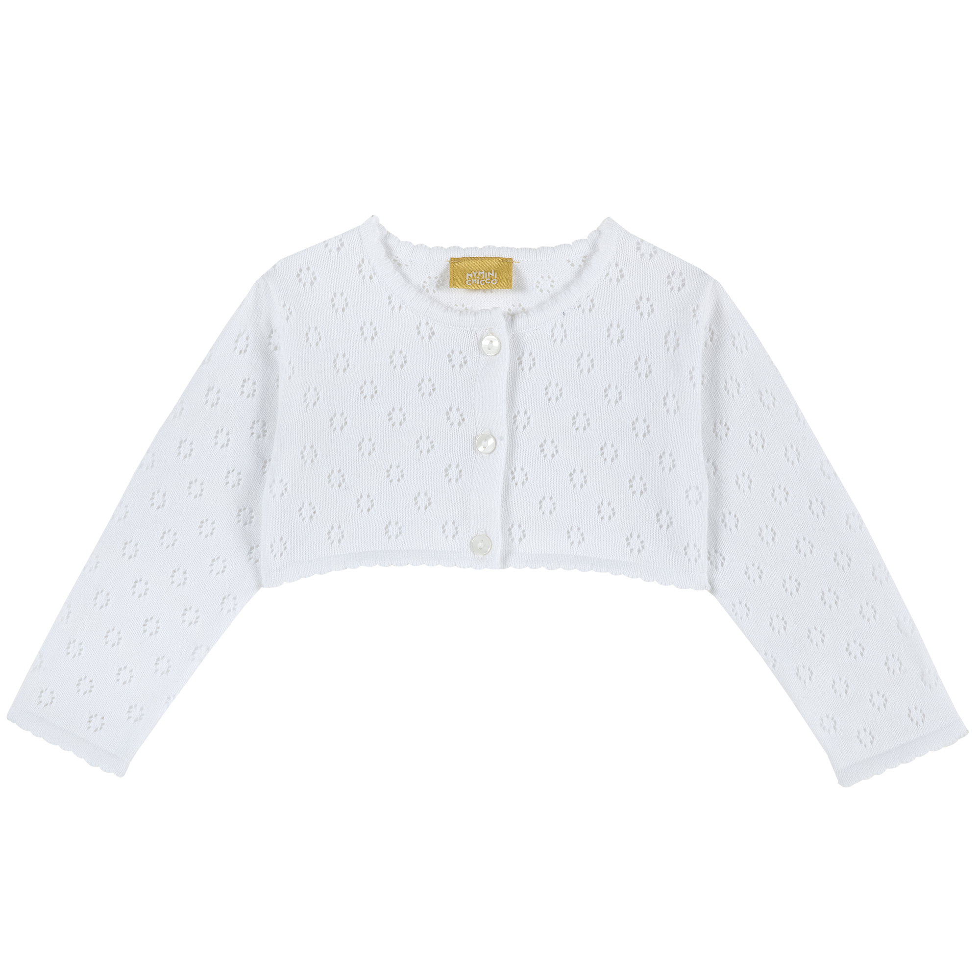 Cardigan copii Chicco, tricotat, alb, 96835