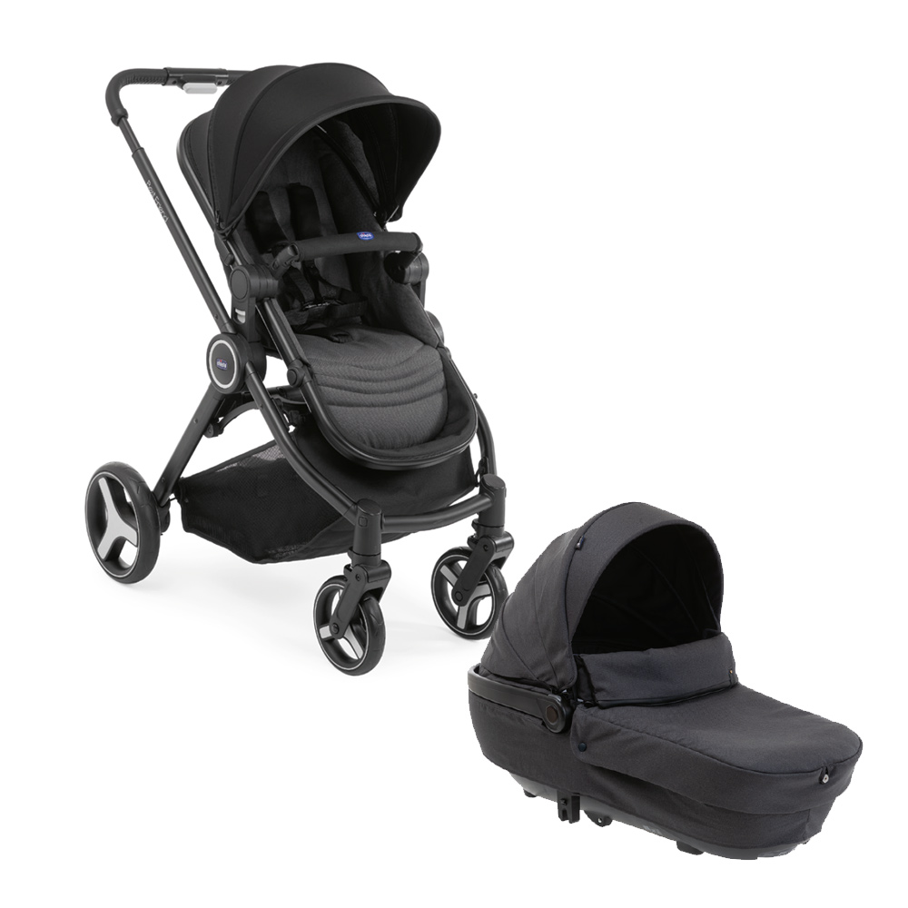Carucior copii duo Chicco Best Friend Plus Comfort, PirateBlack (Negru), 0luni+