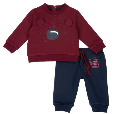 Costum bebe, bluza si pantaloni, bleumarin, 75719-65MFCO
