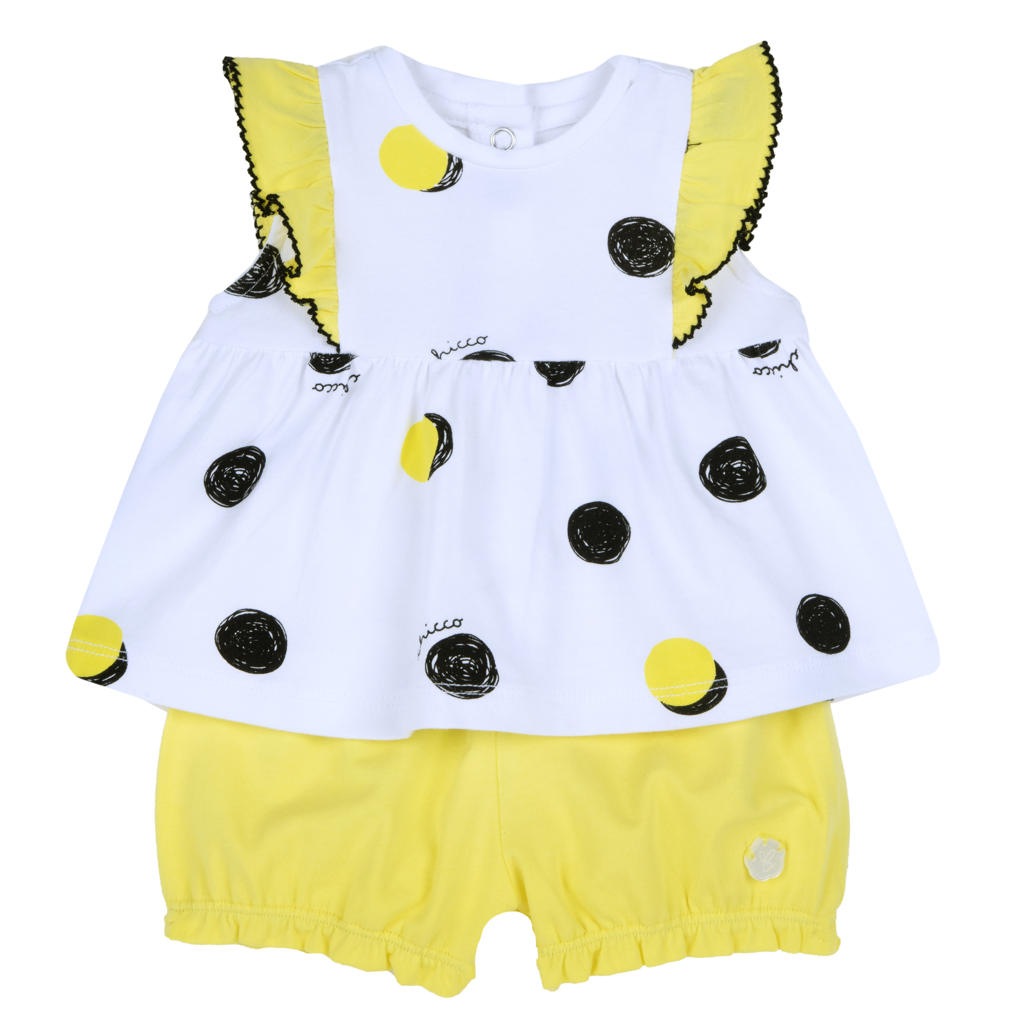 Costumas bebe Chicco tricou si pantaloni, galben, 07172 07172 imagine noua responsabilitatesociala.ro