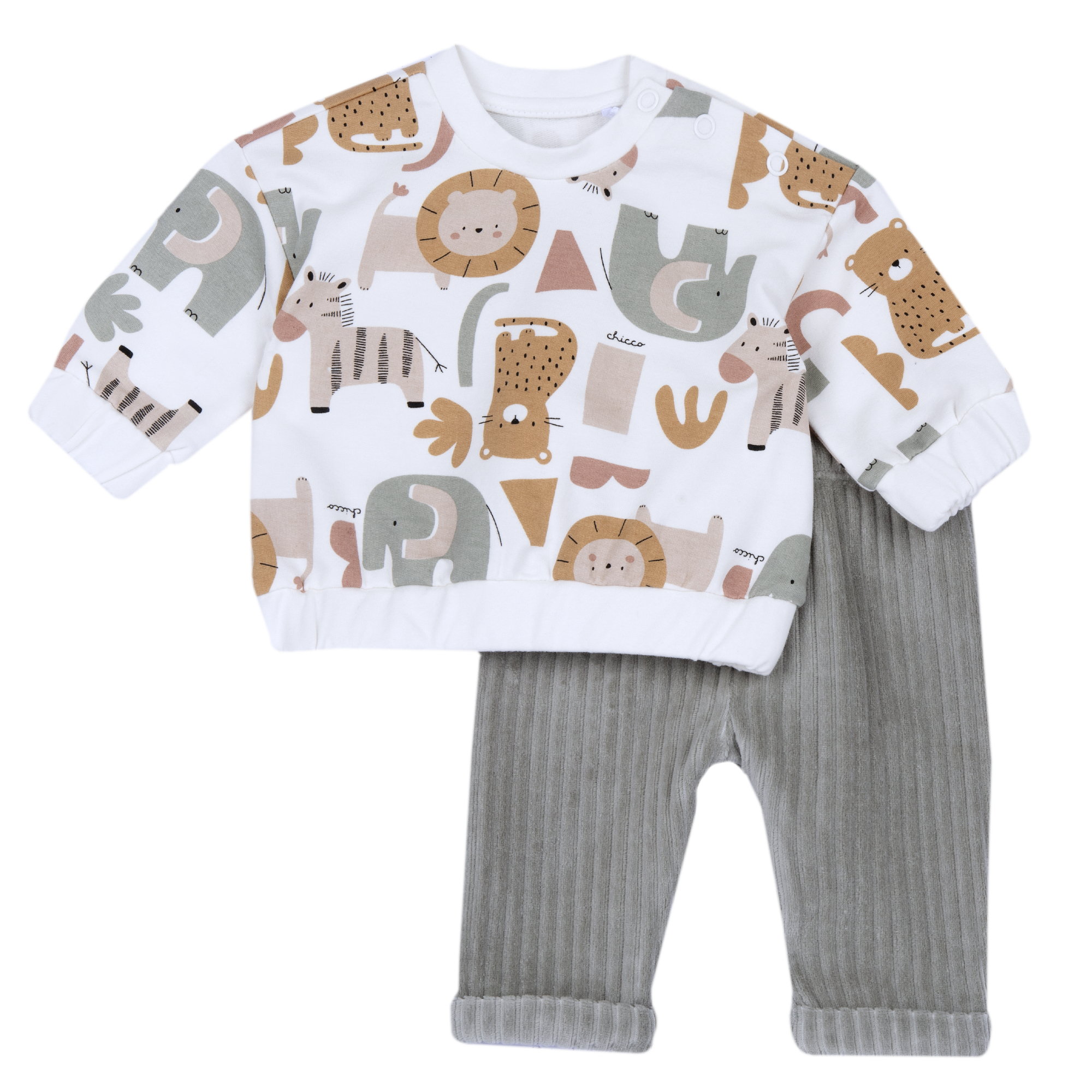Costumas bluza si pantaloni bebe Chicco, Multicolor, 00743-69MFCI