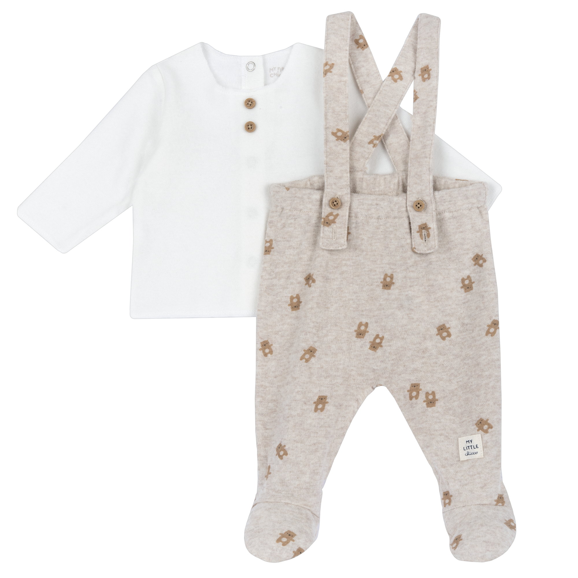 Costumas bluza si salopeta bebe Chicco, botosei, Multicolor, 00610-69MFCI