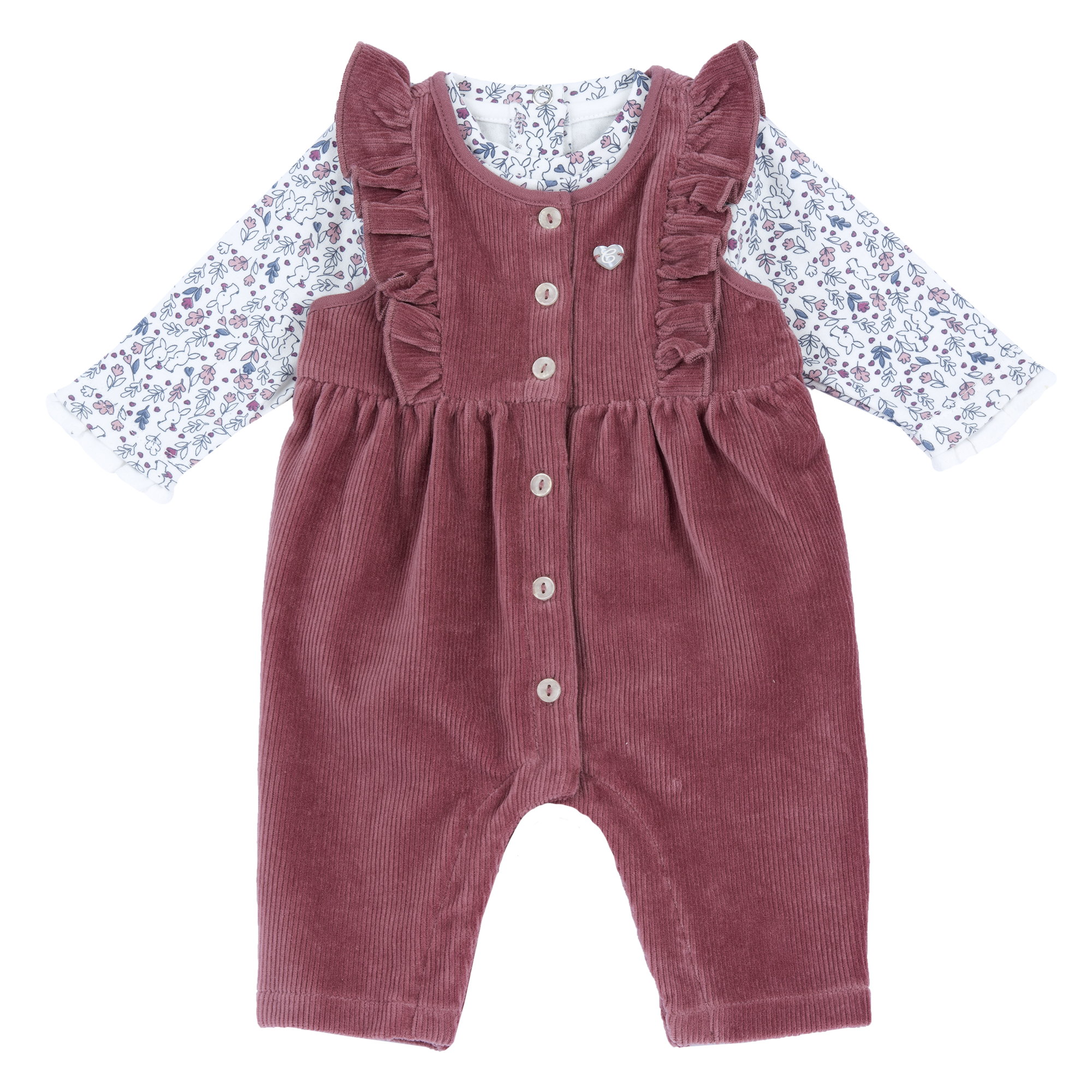 Costumas body si salopeta bebe Chicco, Roz, 02485-71MFCI