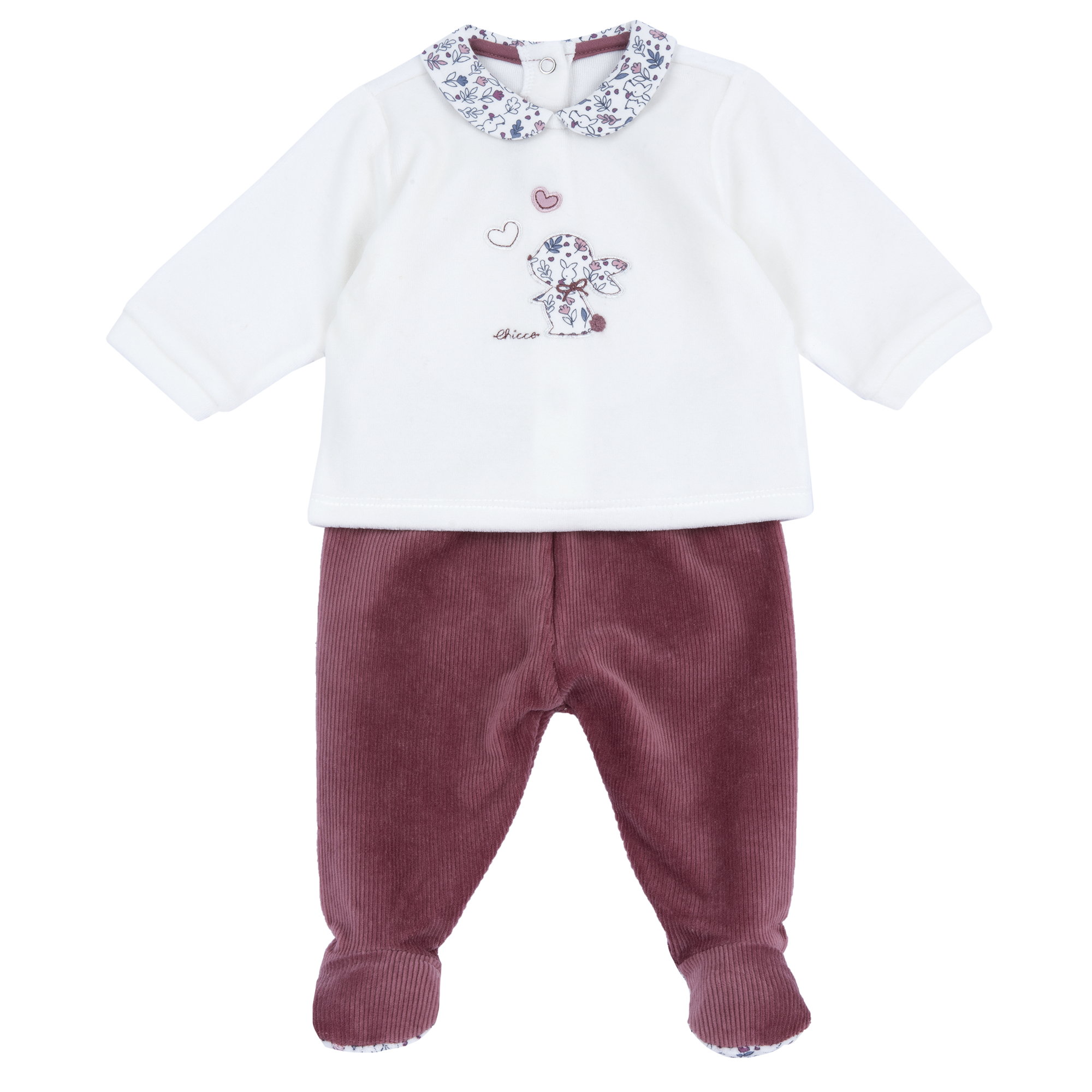 Costumas copii Chicco, bluza, pantaloni, botosei, Roz, 03320-71MFCI