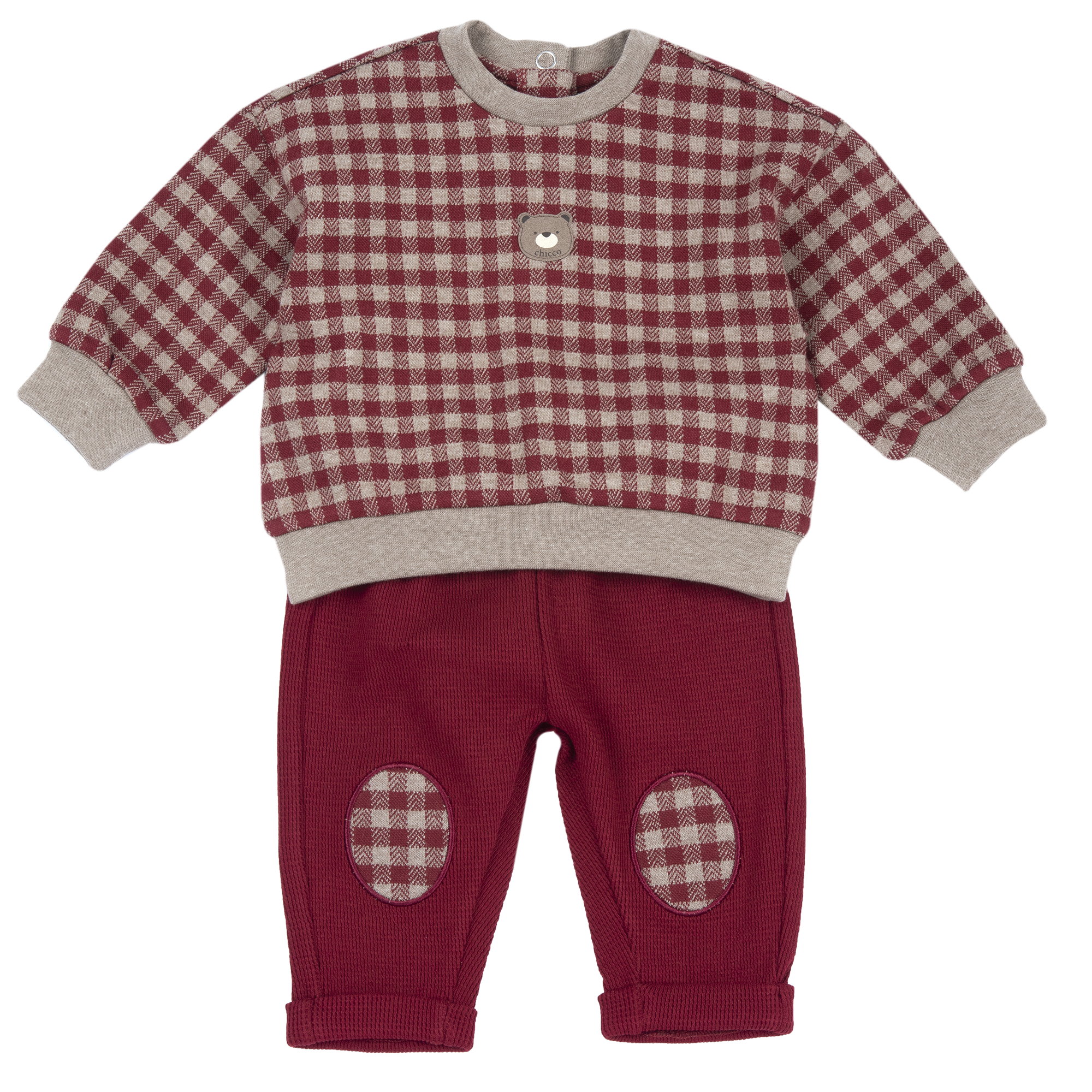 Costumas copii Chicco, bluza si pantaloni, Rosu, 03106-71MFCO