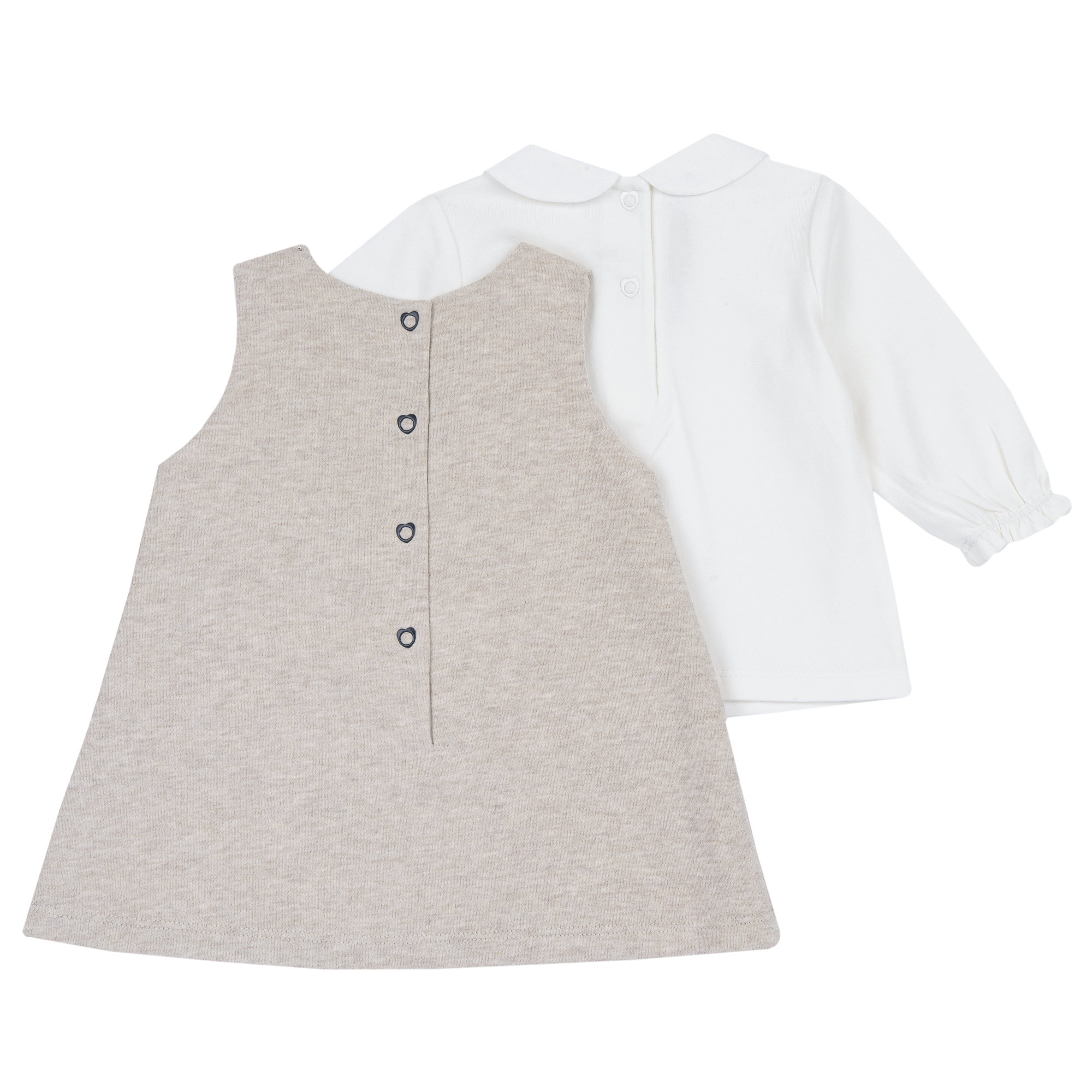Costumas copii Chicco, bluza si rochie, bej, 00534-69MFCO