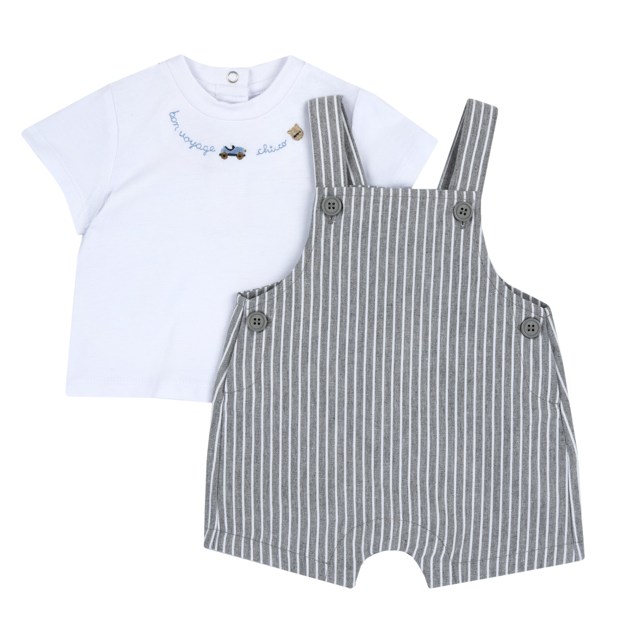 Costumas copii Chicco, tricou si salopeta, 73884-68MFCO