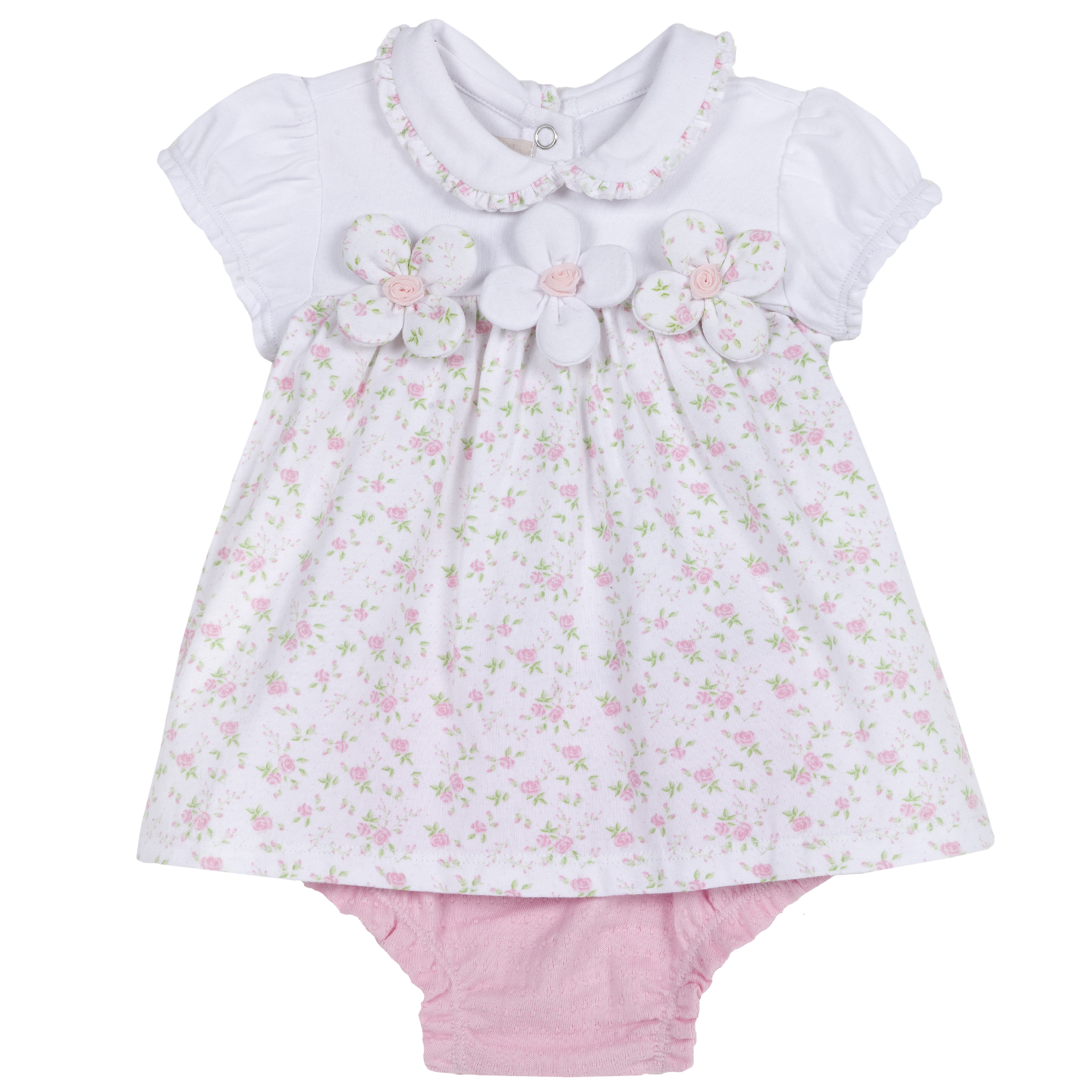 Costum copii Chicco, tricou si pantalon, roz cu model, 76409 Chicco imagine noua responsabilitatesociala.ro