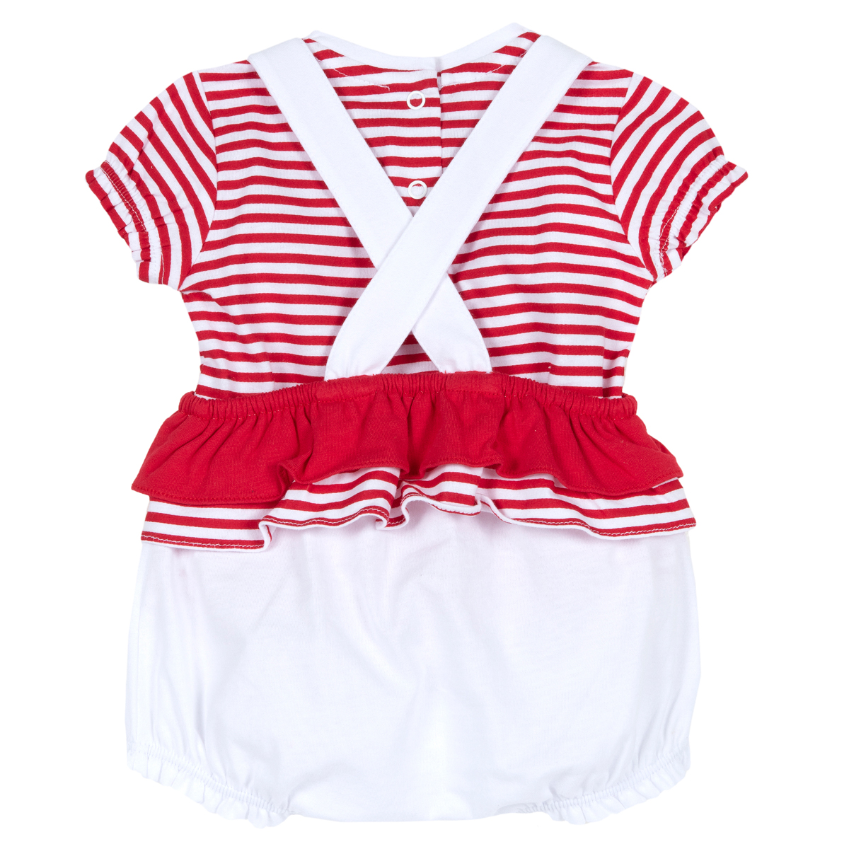 Costum copii chicco, tricou si salopeta, crem, 76366