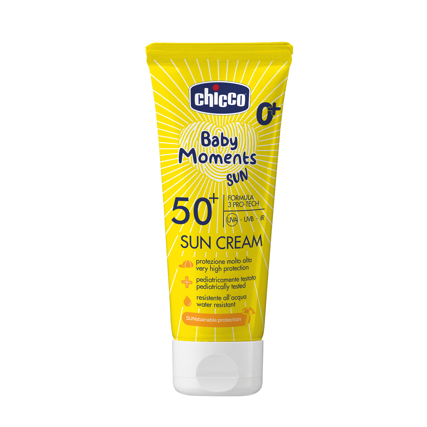 Crema protectie solara Chicco Baby Moments SPF 50+, 75 ml, 0 luni+ Produse protectie vara