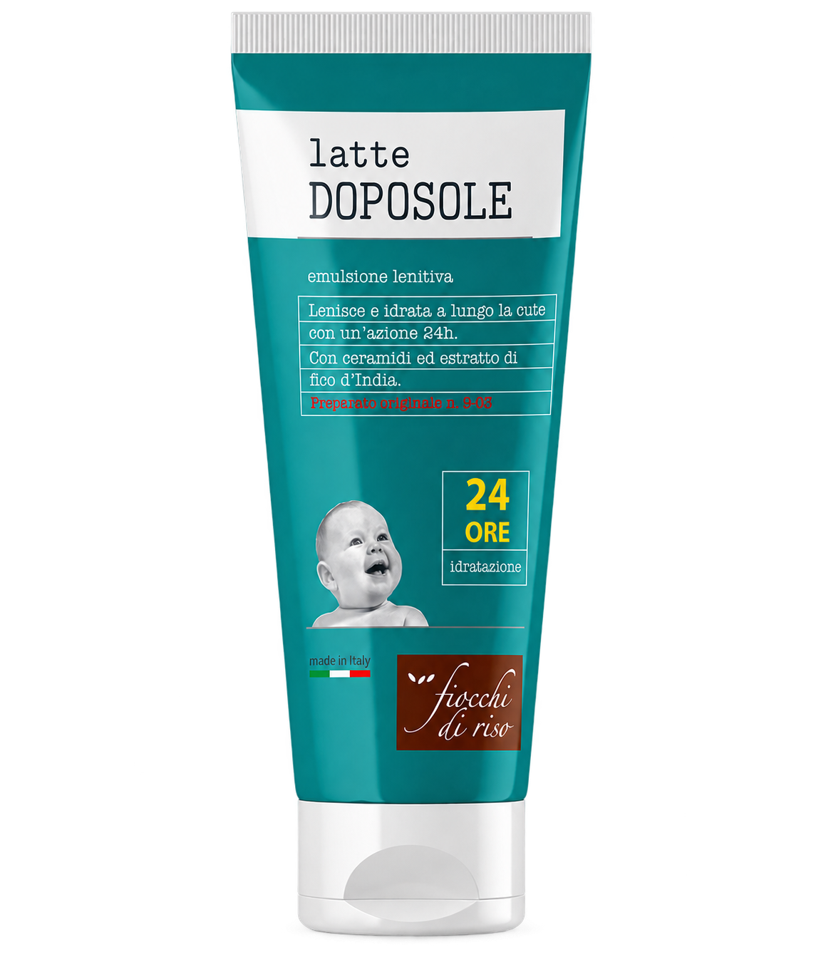 Emulsie calmantă și hidratantă Fiocchi di Riso, dupa expunere la soare, 140ml